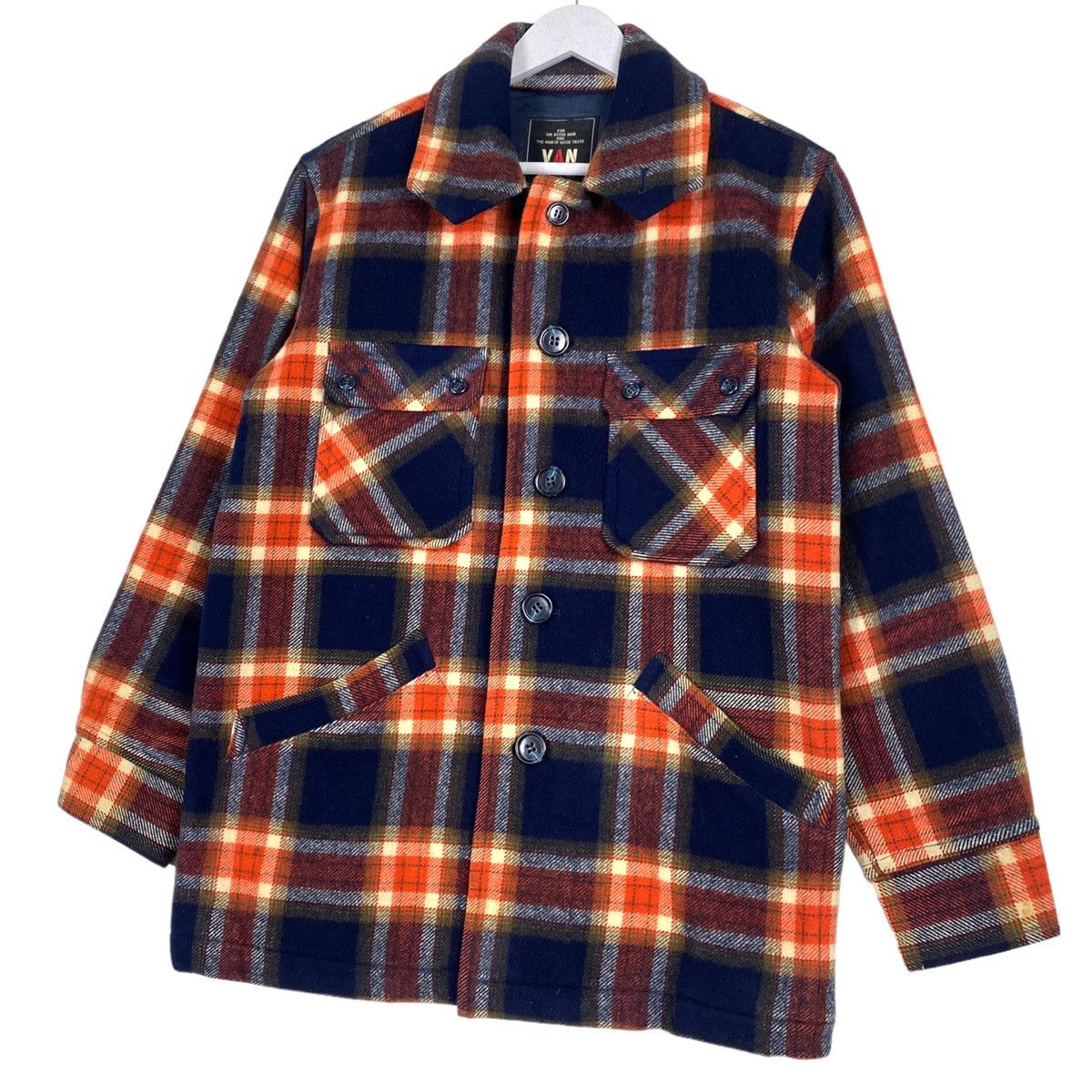 Japanese Brand × Van 💥VAN JAC TARTAN CHECKER WORKER WESTERN WOOL JACKET Size US M / EU 48-50 / 2 - 2 Thumbnail