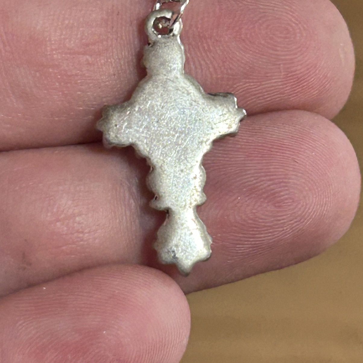 Handmade Handcrafted vintage filigree mother of pearl cross necklace Size ONE SIZE - 6 Thumbnail