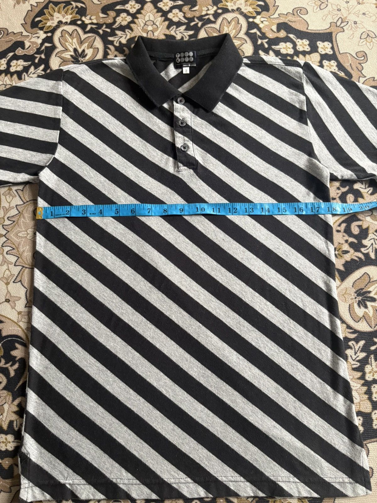 Takeo Kikuchi Japanese Brand TAKEO KIKUCHI Striped Two Tone Color Polos Size US S / EU 44-46 / 1 - 7 Thumbnail