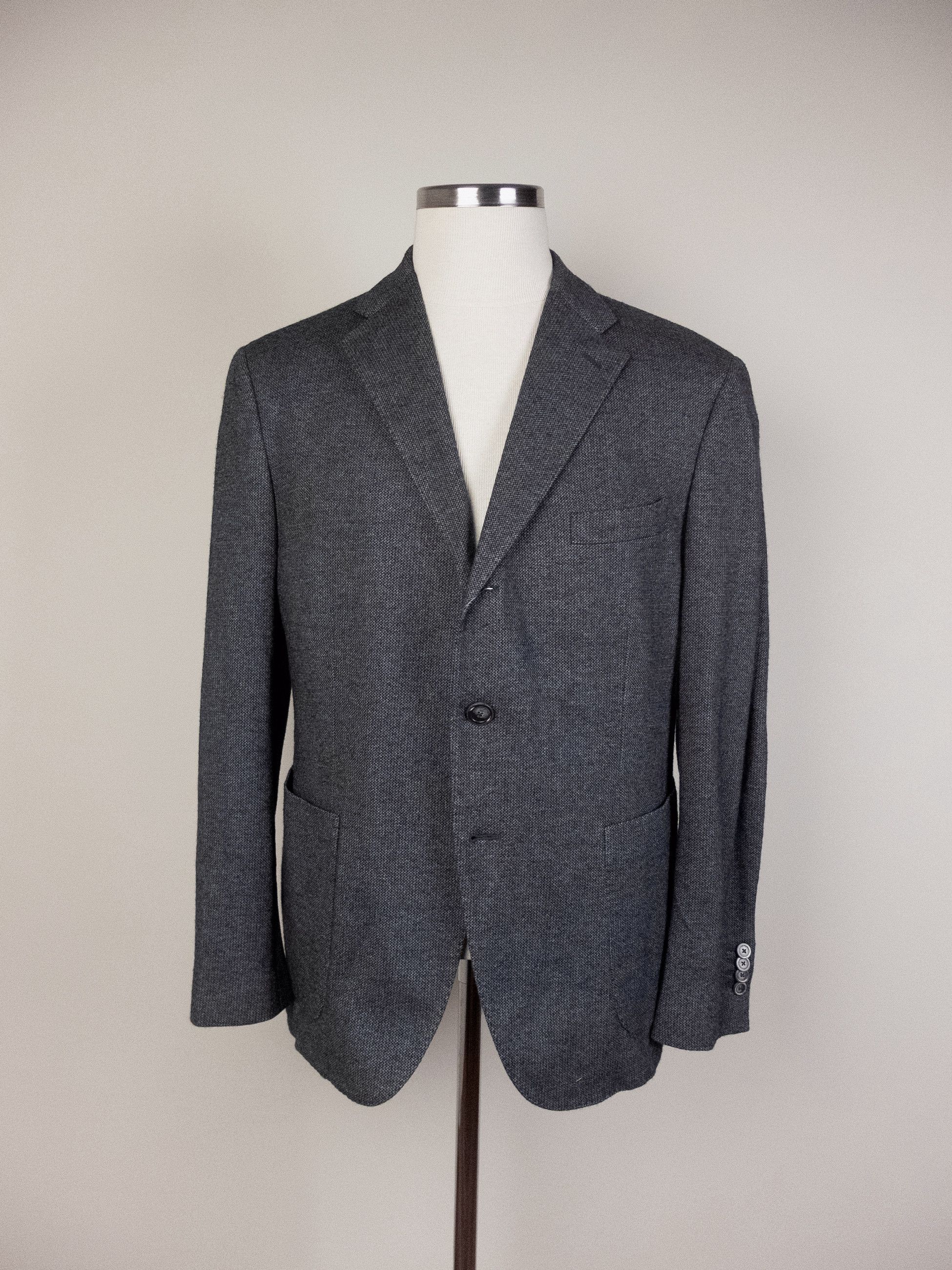 FEDELI dark gray cashmere cotton sportcoat 46 56