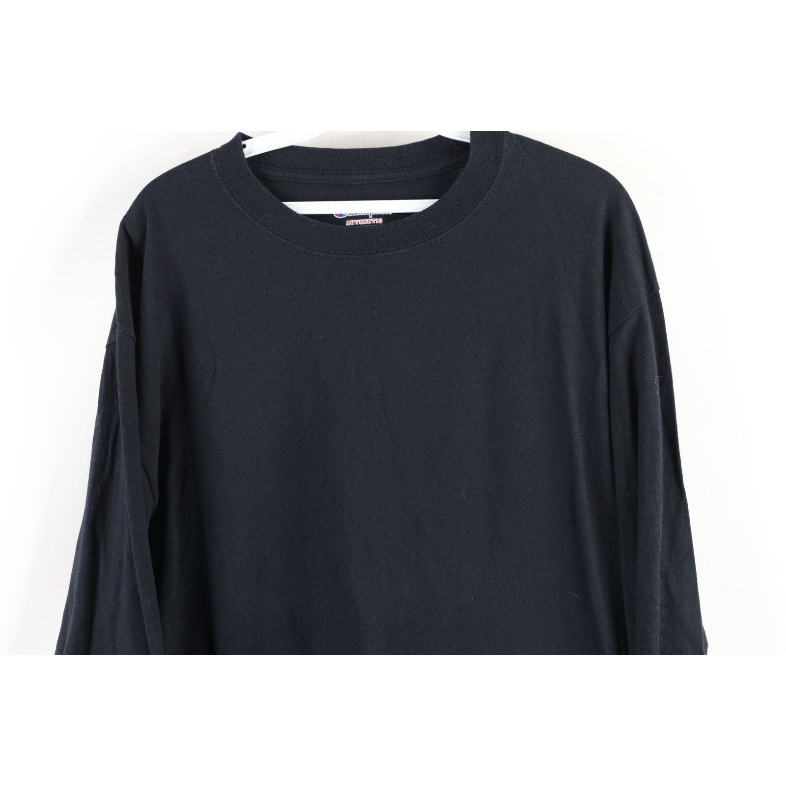 Champion × Vintage Vintage Champion Faded Long Sleeve T-Shirt Black Size US L / EU 52-54 / 3 - 3 Thumbnail