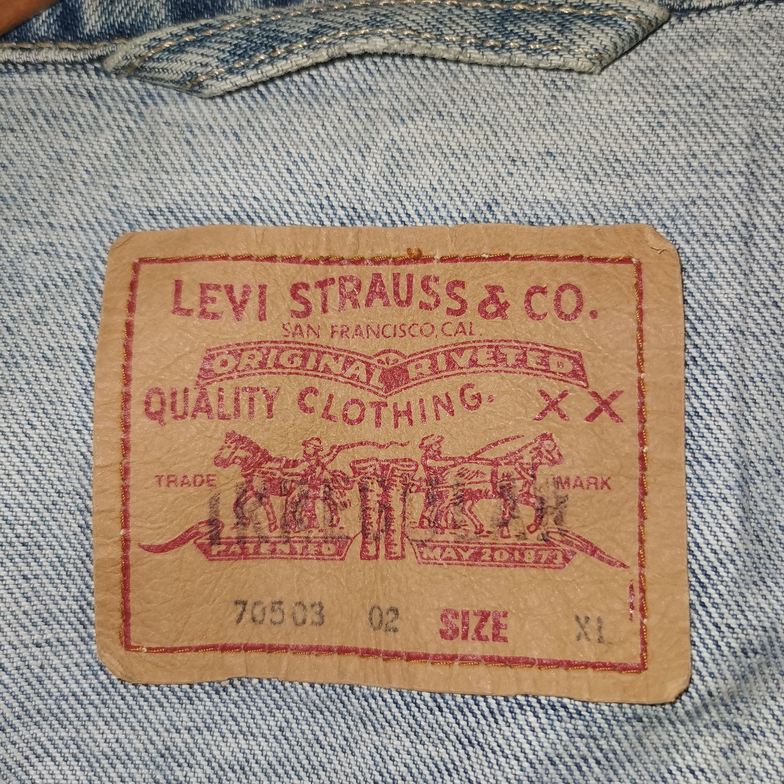 Levi's Vtg 1980s Levi's strauss double XX regular red tab Size US XL / EU 56 / 4 - 12 Thumbnail