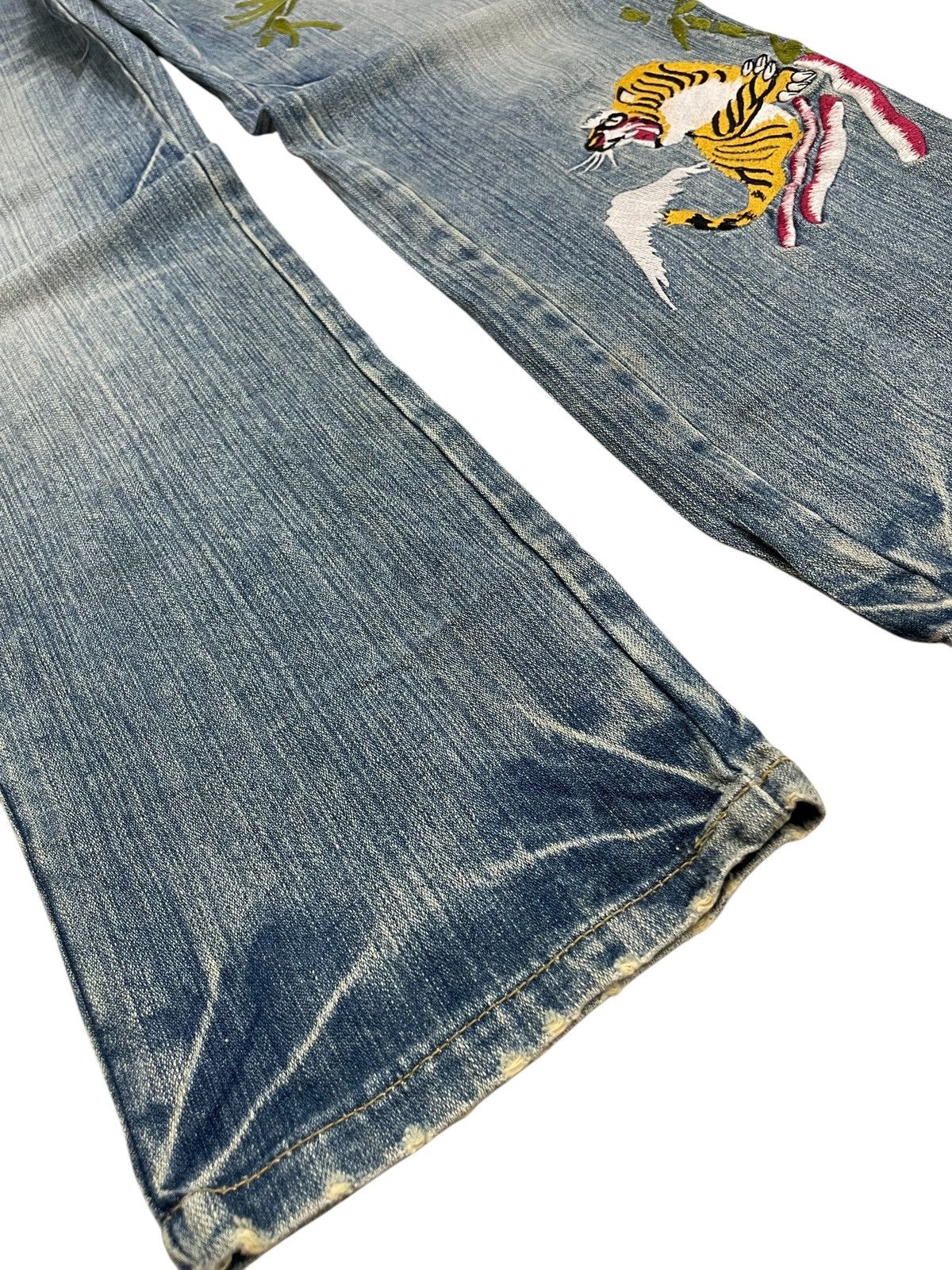 Hysteric Glamour Vision of Japan Embroidery Tiger Karakuri Gumu Design Size US 31 - 6 Thumbnail