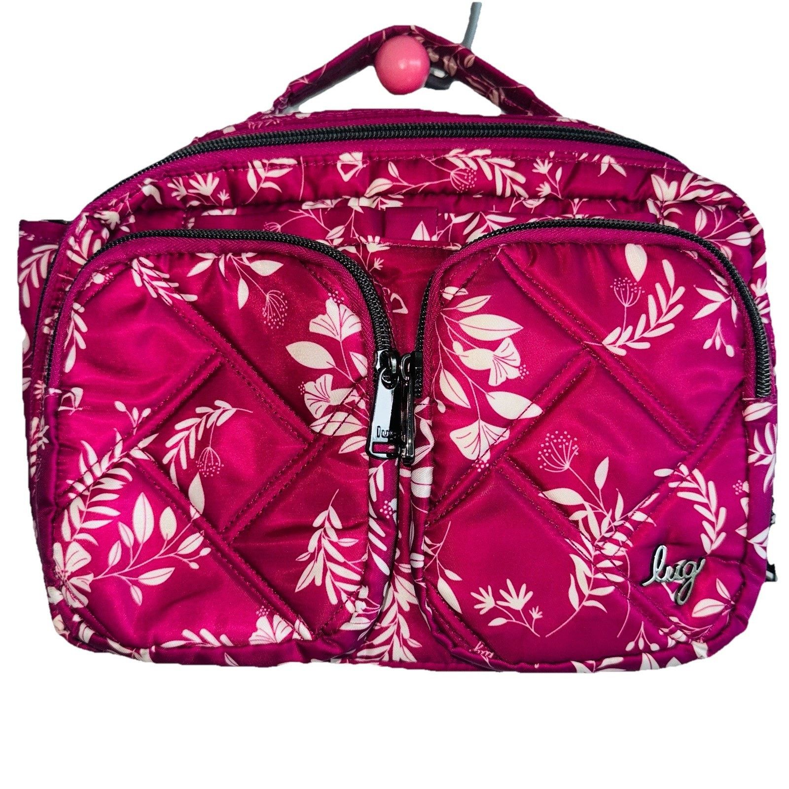 Lugz Lug Rider Flourish Berry Travel Bag Cosmetics Luggage | Grailed