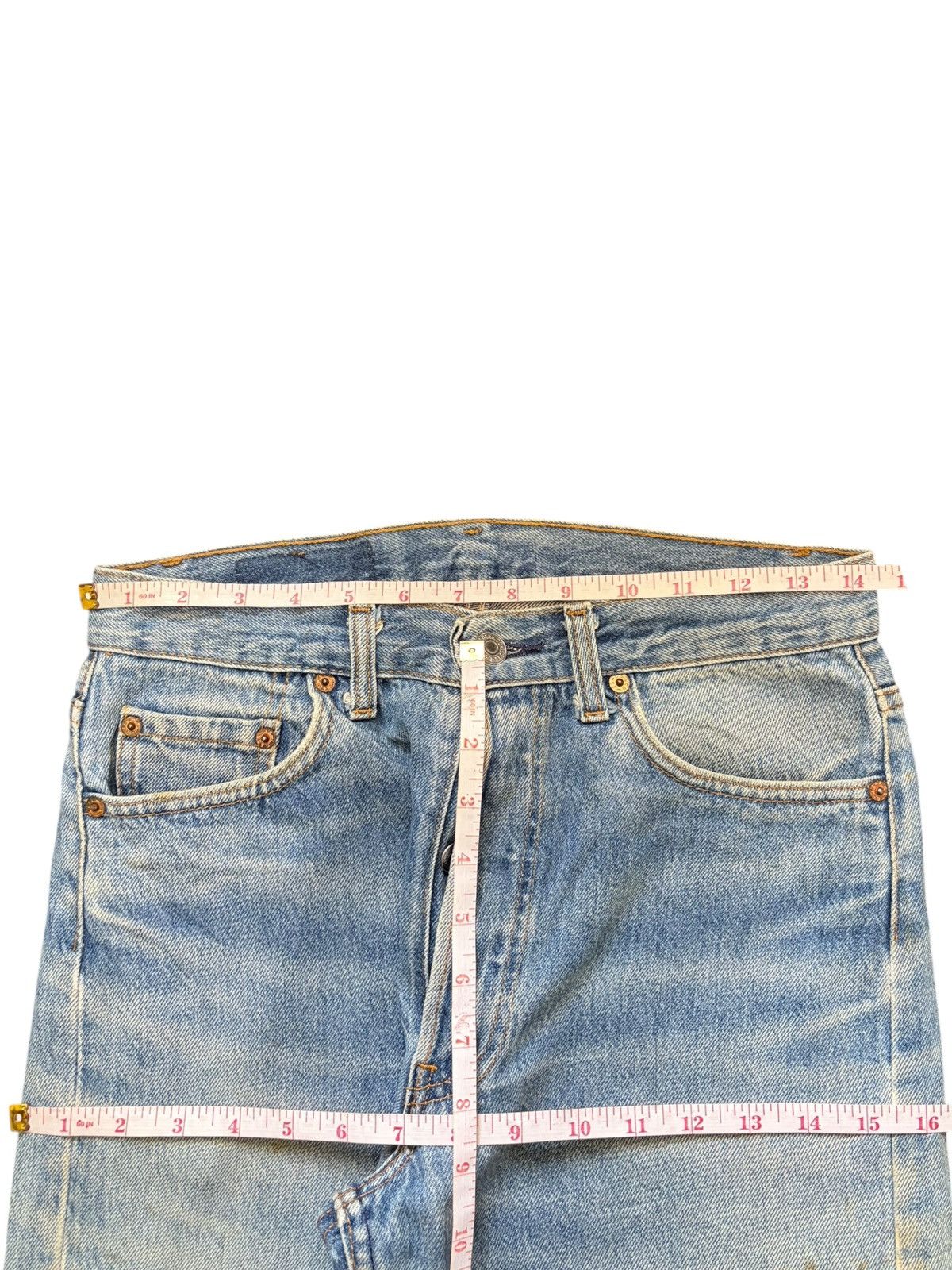 Levi's Vintage 90s Levis 501 Mud Wash Distressed Jeans Size US 29 - 6 Thumbnail