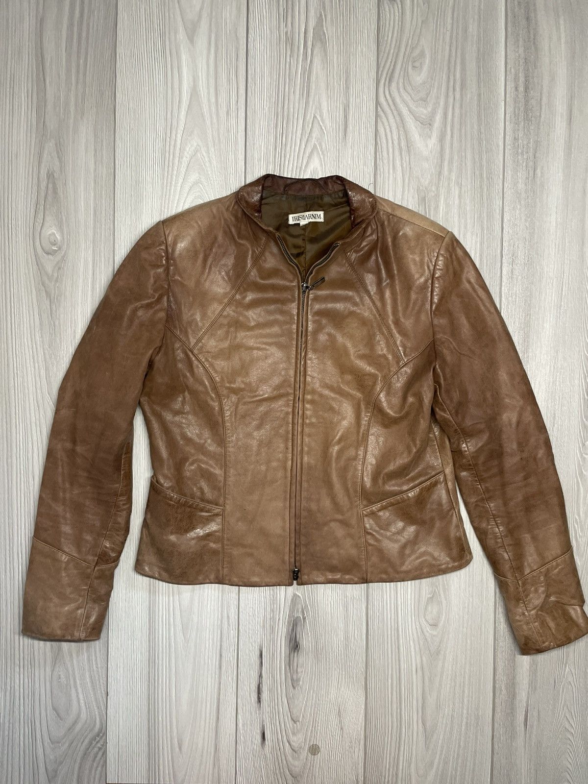 Iris von Arnim Vintage 90s Iris Von Arnim genuine leather biker jacket Size M / US 6-8 / IT 42-44 - 1 Thumbnail