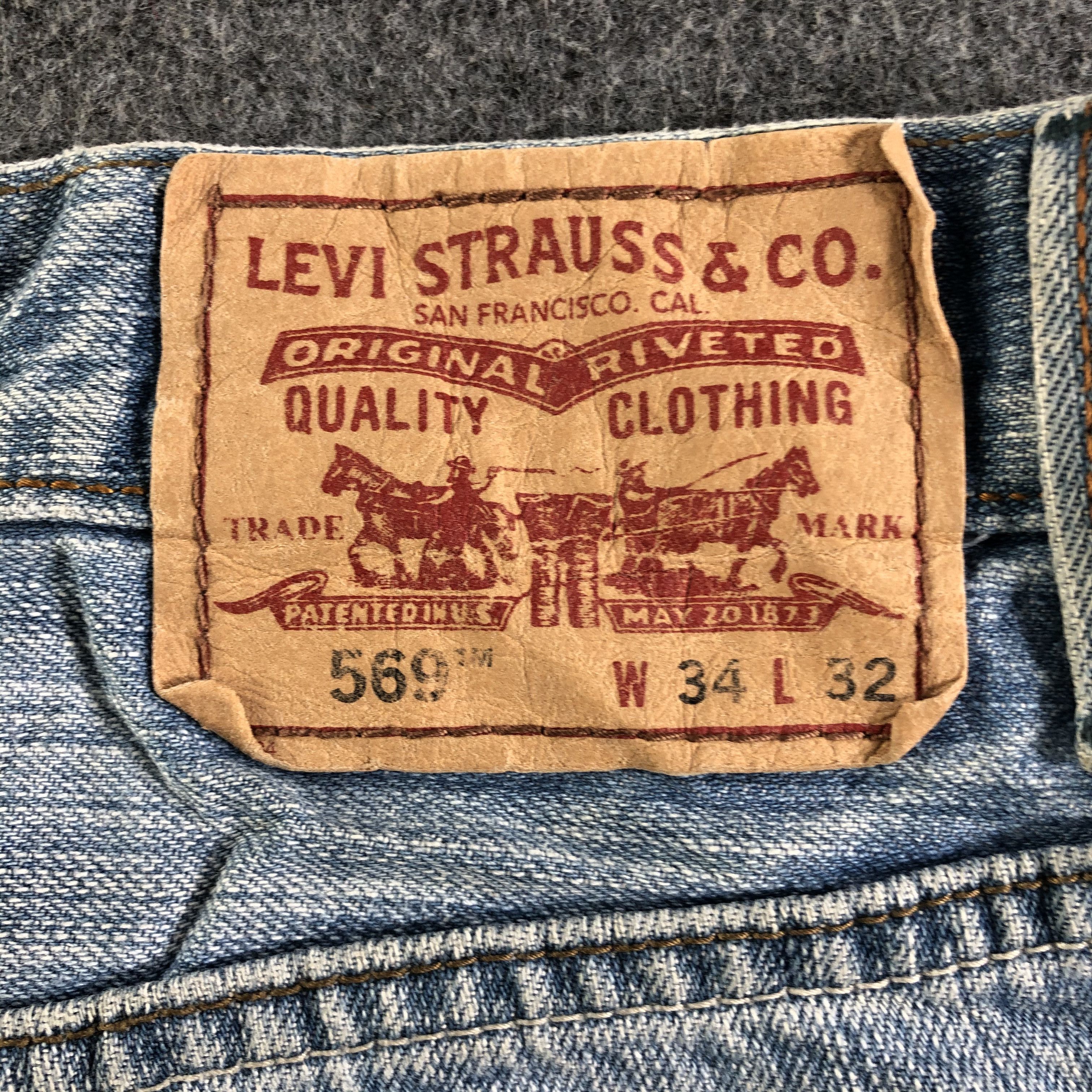 Levi's Vintage Blue Wash Levis 569 Jeans-J3103 Size US 36 / EU 52 - 5 Thumbnail