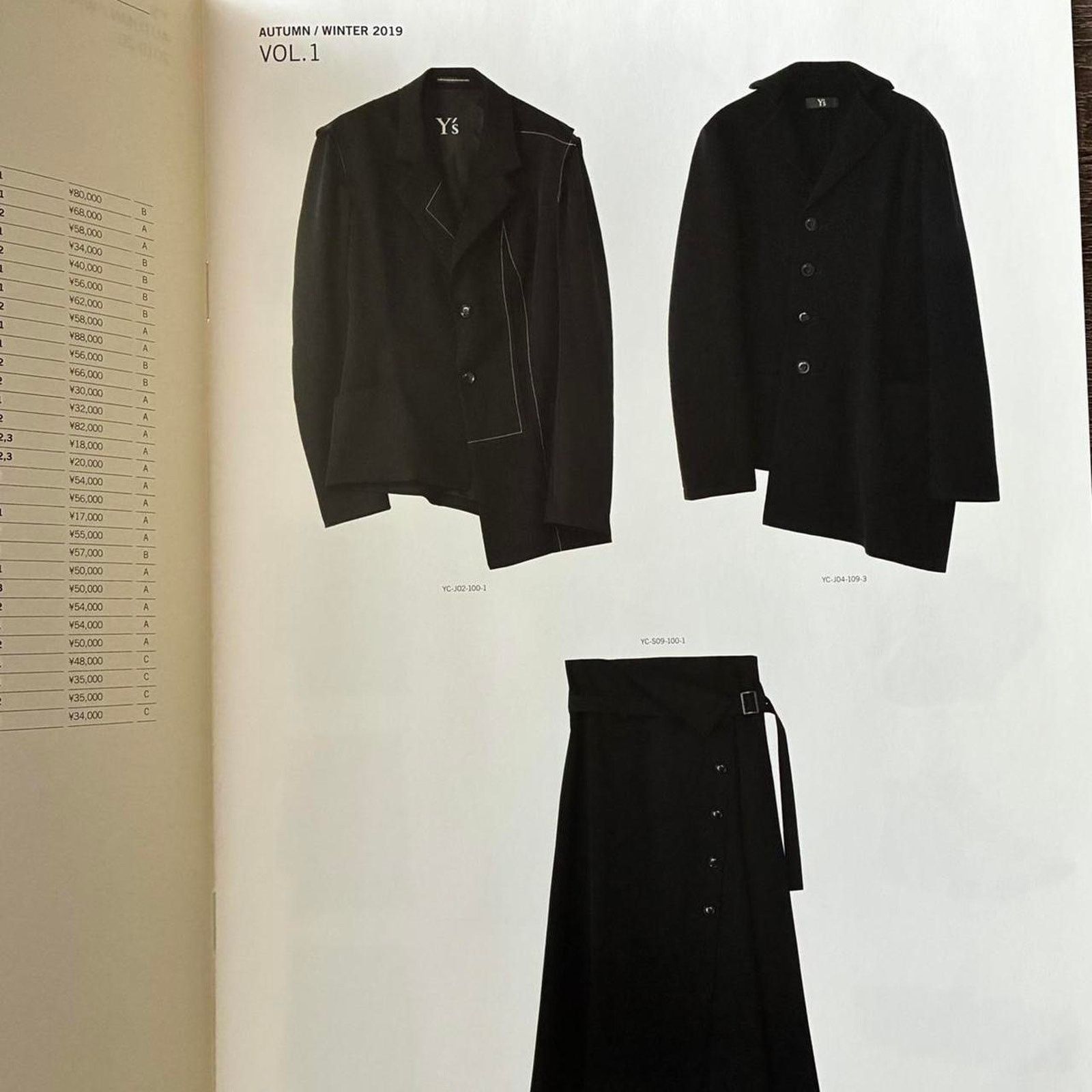 Y's × Yohji Yamamoto Y’s by Yohji Yamamoto A / W 2019-20 look book catalog Size ONE SIZE - 2 Thumbnail