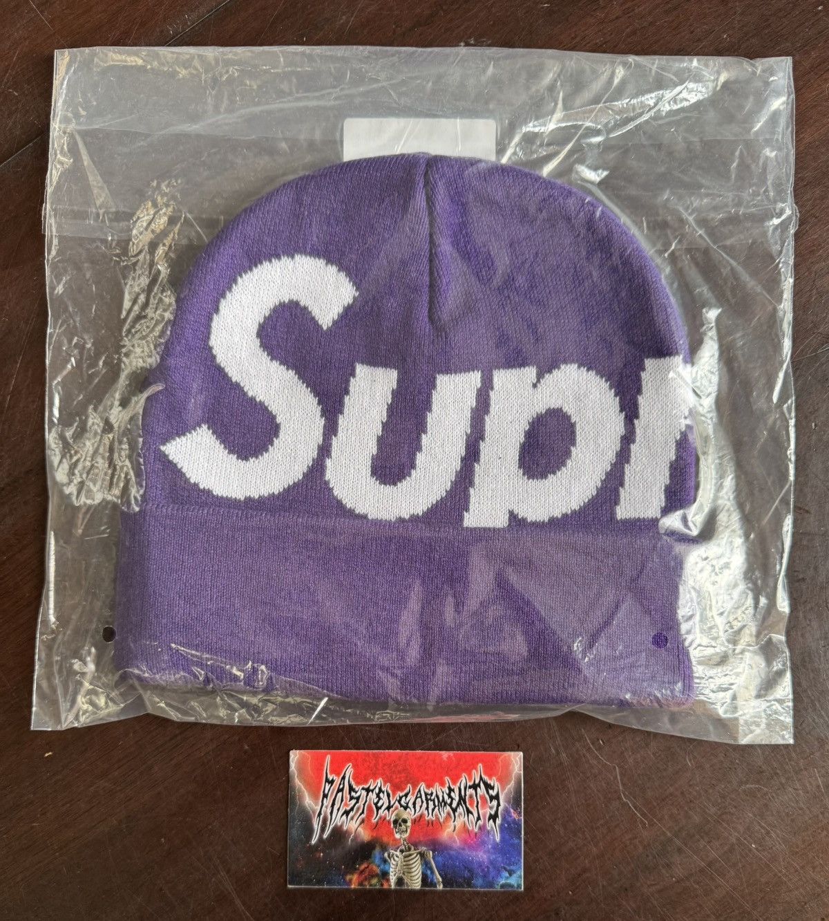 Supreme Supreme Big Logo Beanie Purple Size ONE SIZE - 1 Thumbnail