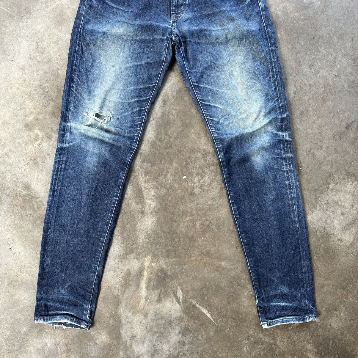Japanese Brand Vintage Japanese Faded Distressed Jean Denim Pant Size US 33 - 2 Thumbnail