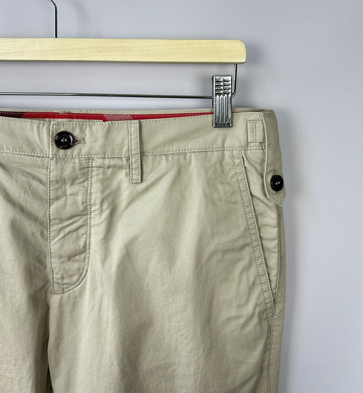 Burberry × Designer Burberry Brit Beige Chino Pants Trousers Sz W30 BNWT Luxury Size US 30 / EU 46 - 3 Thumbnail