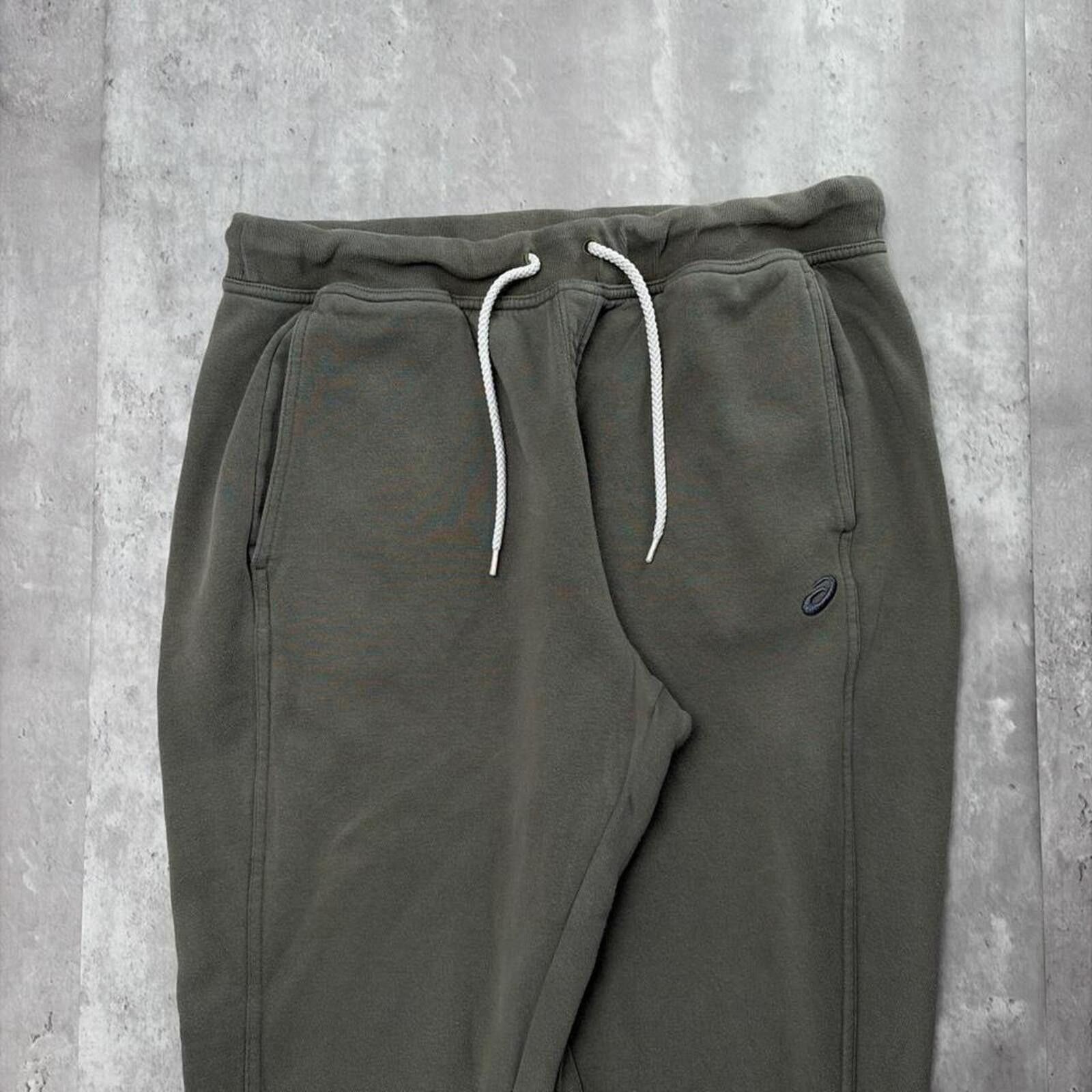 Asics Y2K Olive Green Asics Grunge Cuffed Gym Sweatpants Size US 36 / EU 52 - 3 Thumbnail