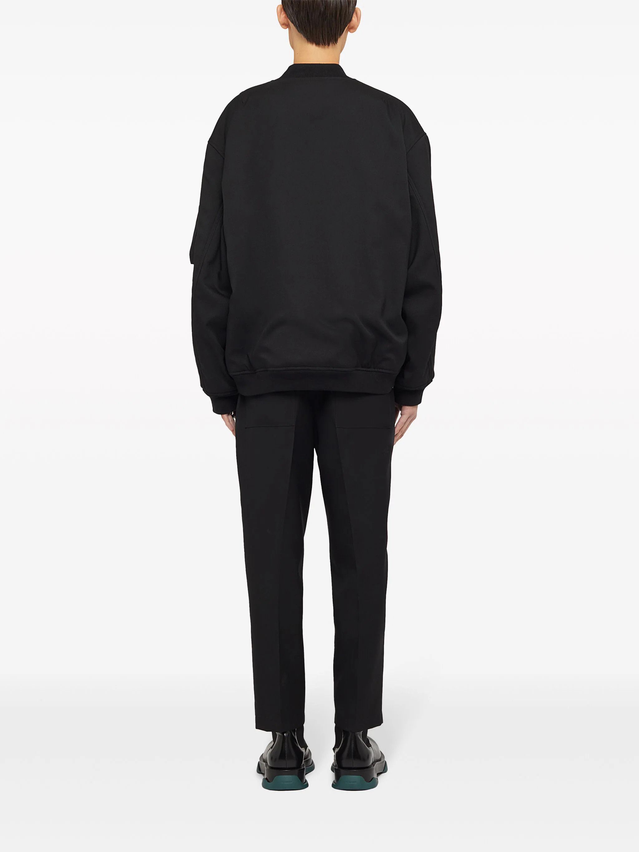 Jil Sander o1s22i1n1024 Tapered Wool Twill Trouser in Black Size US 34 / EU 50 - 4 Thumbnail