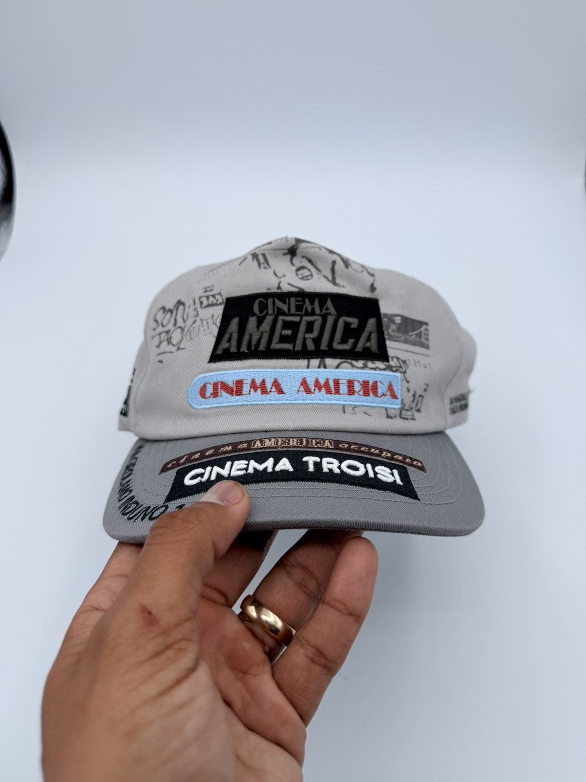 Paly Hollywood Paly Hollywood Cinema America Grey Hat Cap Size ONE SIZE - 2 Thumbnail