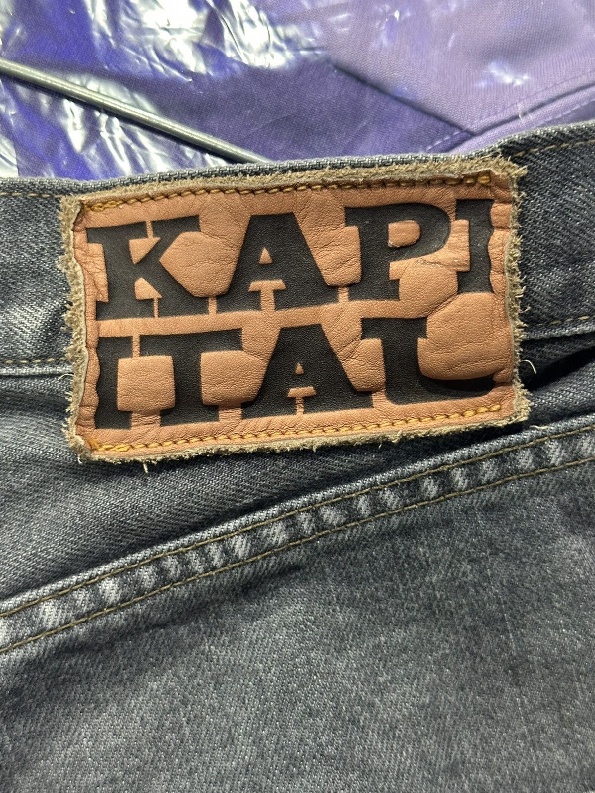 Kapital Kapital “bone” black denim shorts Size US 34 / EU 50 - 5 Thumbnail