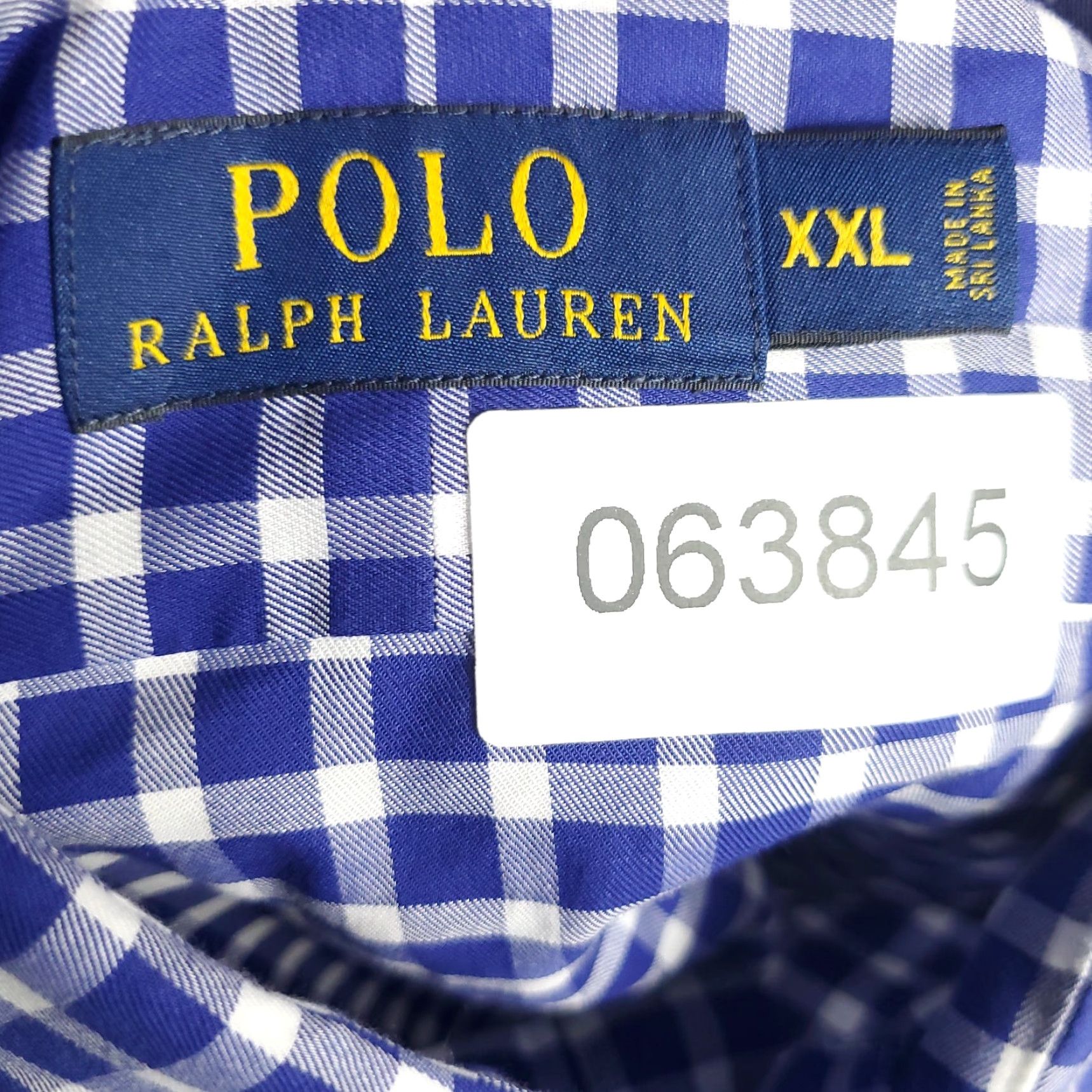 Ralph Lauren Ralph Lauren Shirt Mens 2XL Blue Check Button-Up Long Sleeve Casual Dress Shirt (Pony Logo) - Cotton, Button-Down Collar, Regular Fit Size US XXL / EU 58 / 5 - 7 Thumbnail