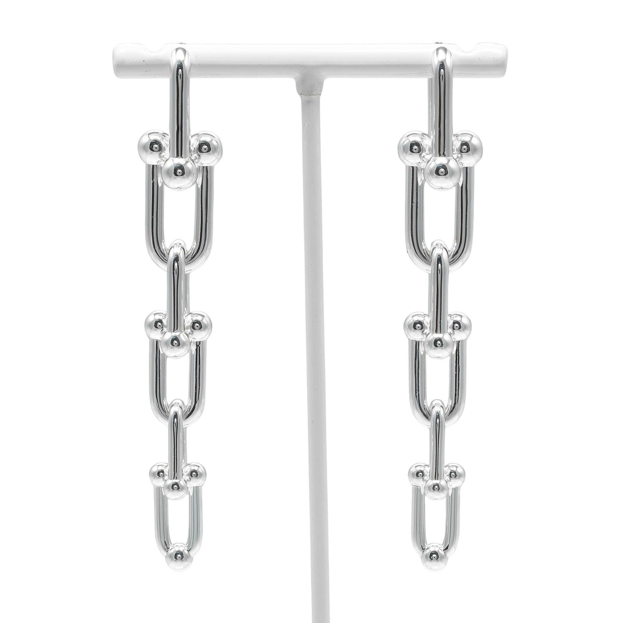 Tiffany & Co. Tiffany & Co. Hardware Graduated Link Earrings, Sterling Silver 925, Approx. 22.3g Size ONE SIZE - 1 Thumbnail
