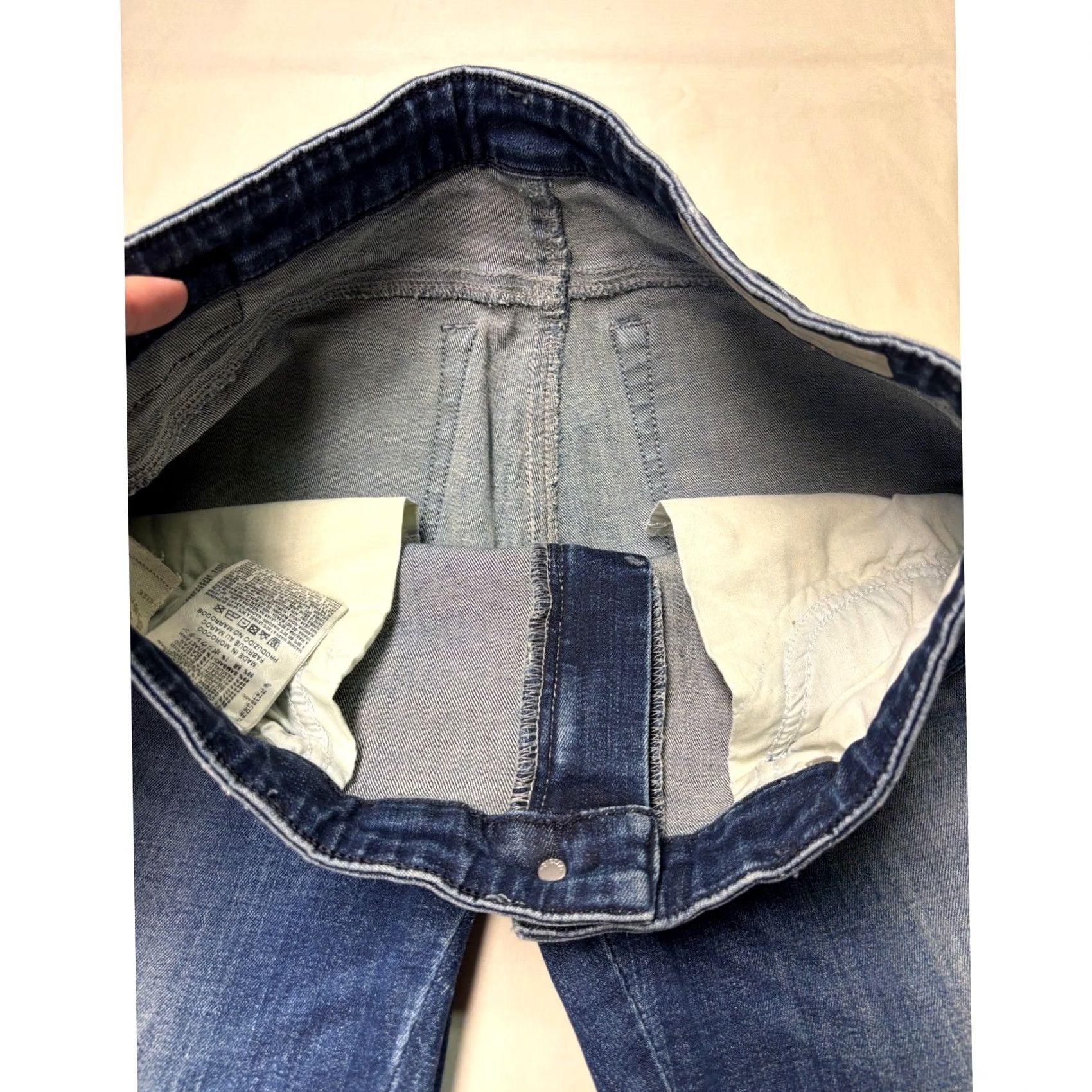 Diesel Diesel Skinzee Jeans Medium Wash 32W 28L Slim Skinny Denim Stretch 5-Pocket Womens Casual City Retro Belted Patch Distressed Size 24" / US 00 / IT 34 - 4 Thumbnail