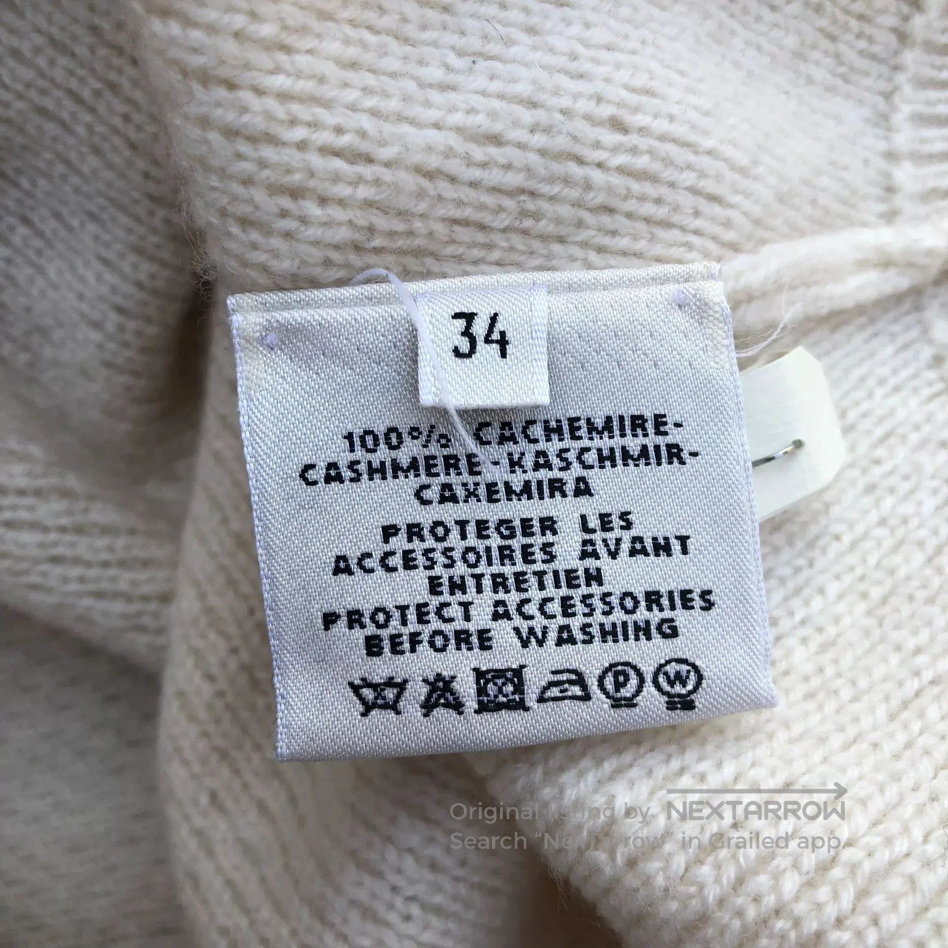 Hermes Hermes Logo Badge Cashmere Sweater. Size XXS / US 00 / IT 34 - 8 Thumbnail