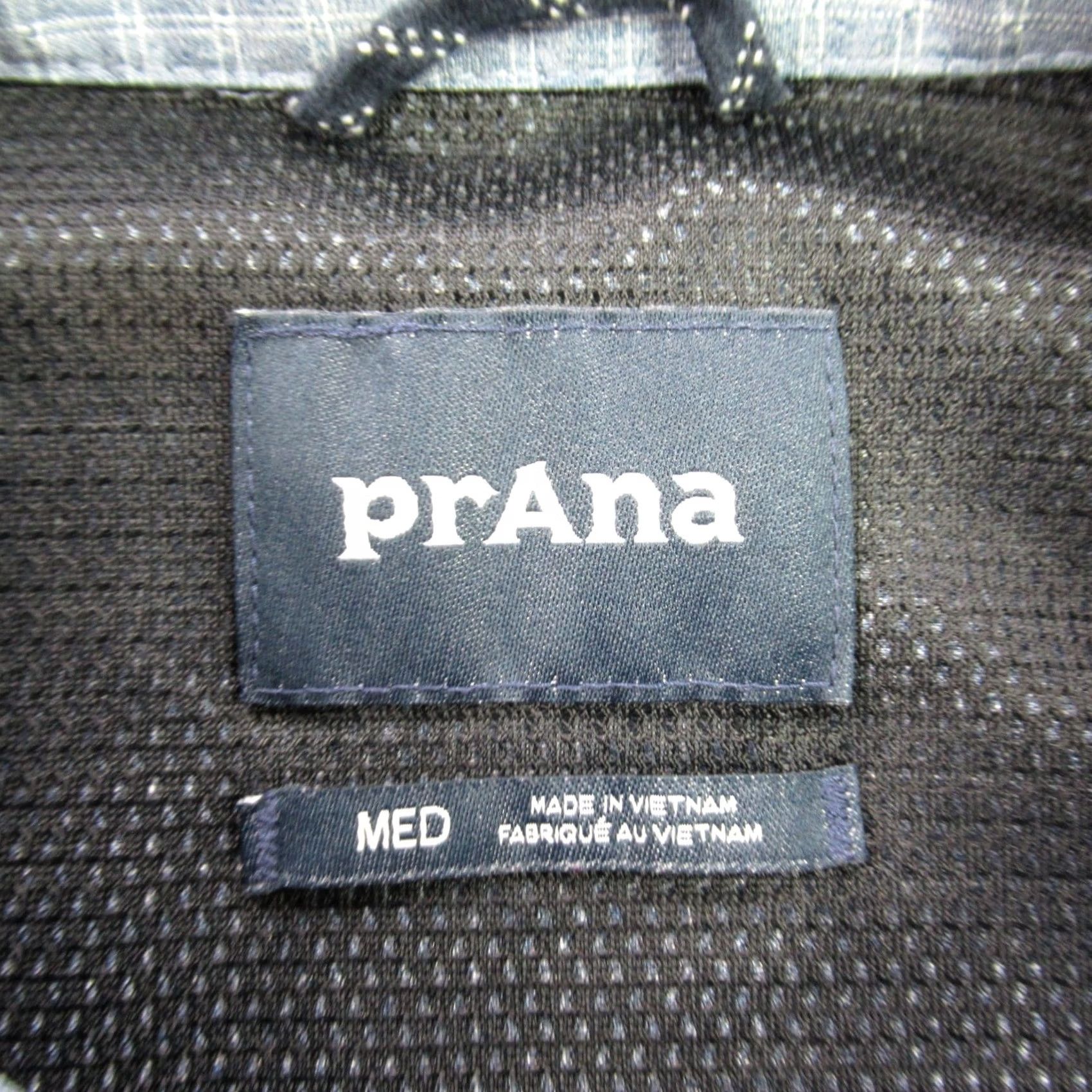 Prana PrAna Shirt Mens Medium Button Front Checks Lightweight Short Sleeve Outdoors Size US M / EU 48-50 / 2 - 4 Thumbnail