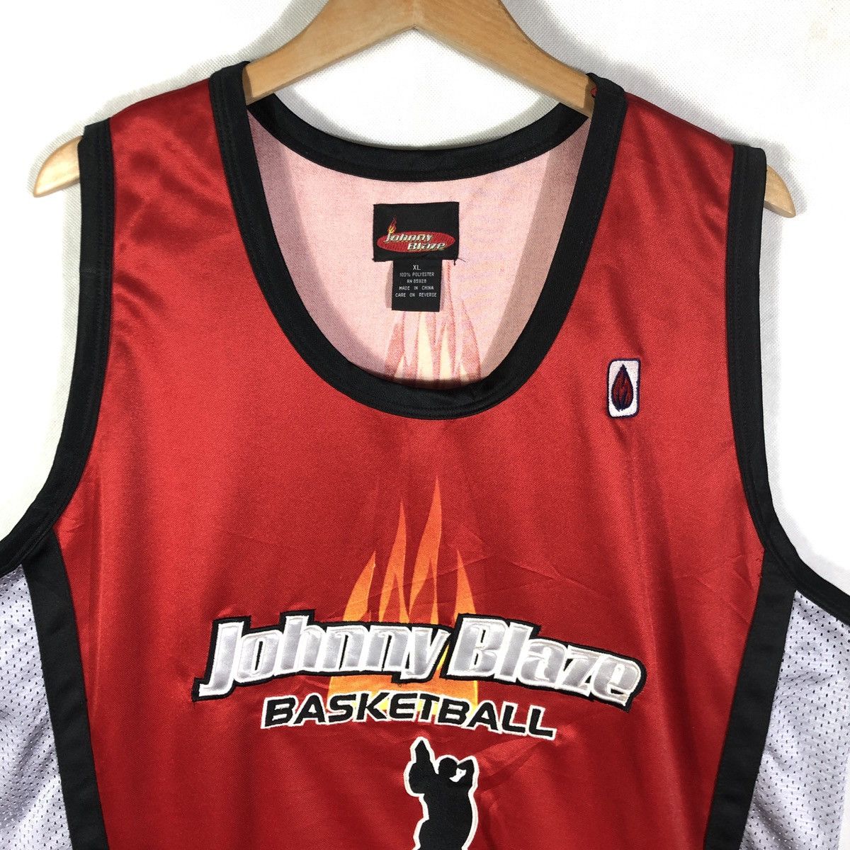NBA Rare! Johnny Blaze Embroidered Logo Jersey Tank Method Man Size US XL / EU 56 / 4 - 3 Thumbnail