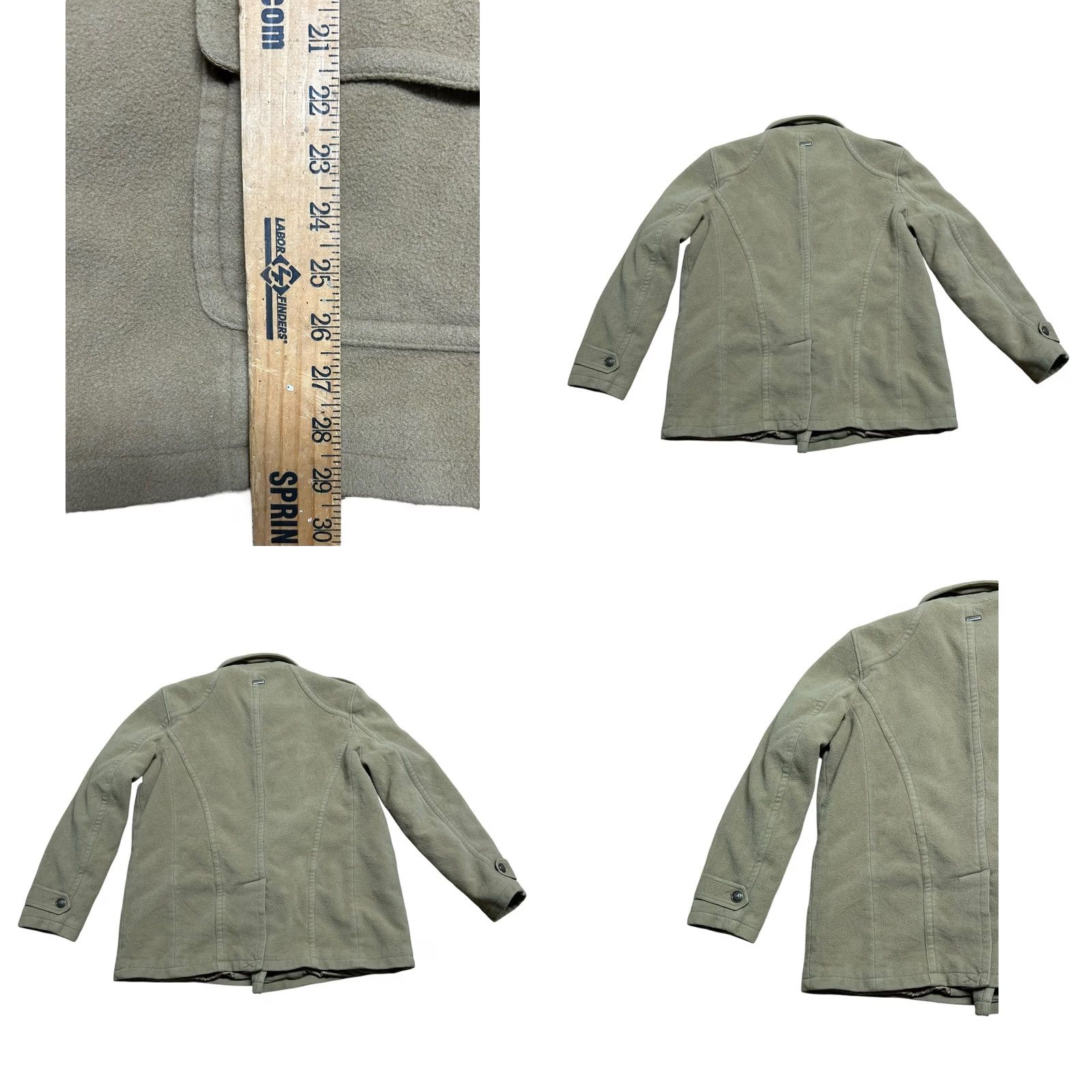 Sean John Sean John Women's Brown Button Up Wool Pea Coat Vintage Sz 2XL Y2K Jacket Tan Coat Jacket Cap Size XXL / US 16-18 / IT 52-54 - 8 Thumbnail