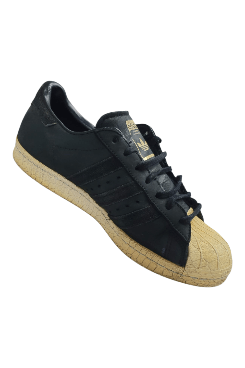 Adidas Adidas Superstar 80s Croc Toe – Black/Gold – EU 39⅓ (US 7.5) Size US 7.5 / EU 40-41 - 10 Thumbnail