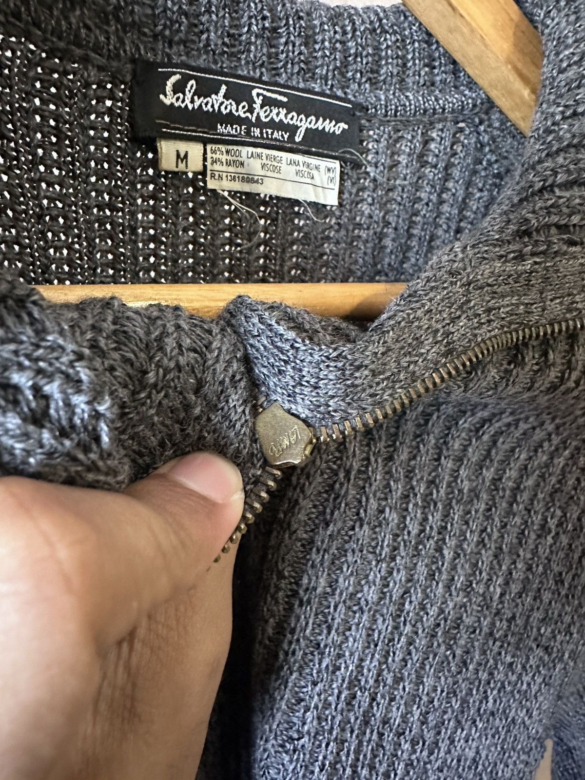 Salvatore Ferragamo × Vintage Salvatore Ferragamo Halfzip Knit Dress Size M / US 6-8 / IT 42-44 - 5 Thumbnail