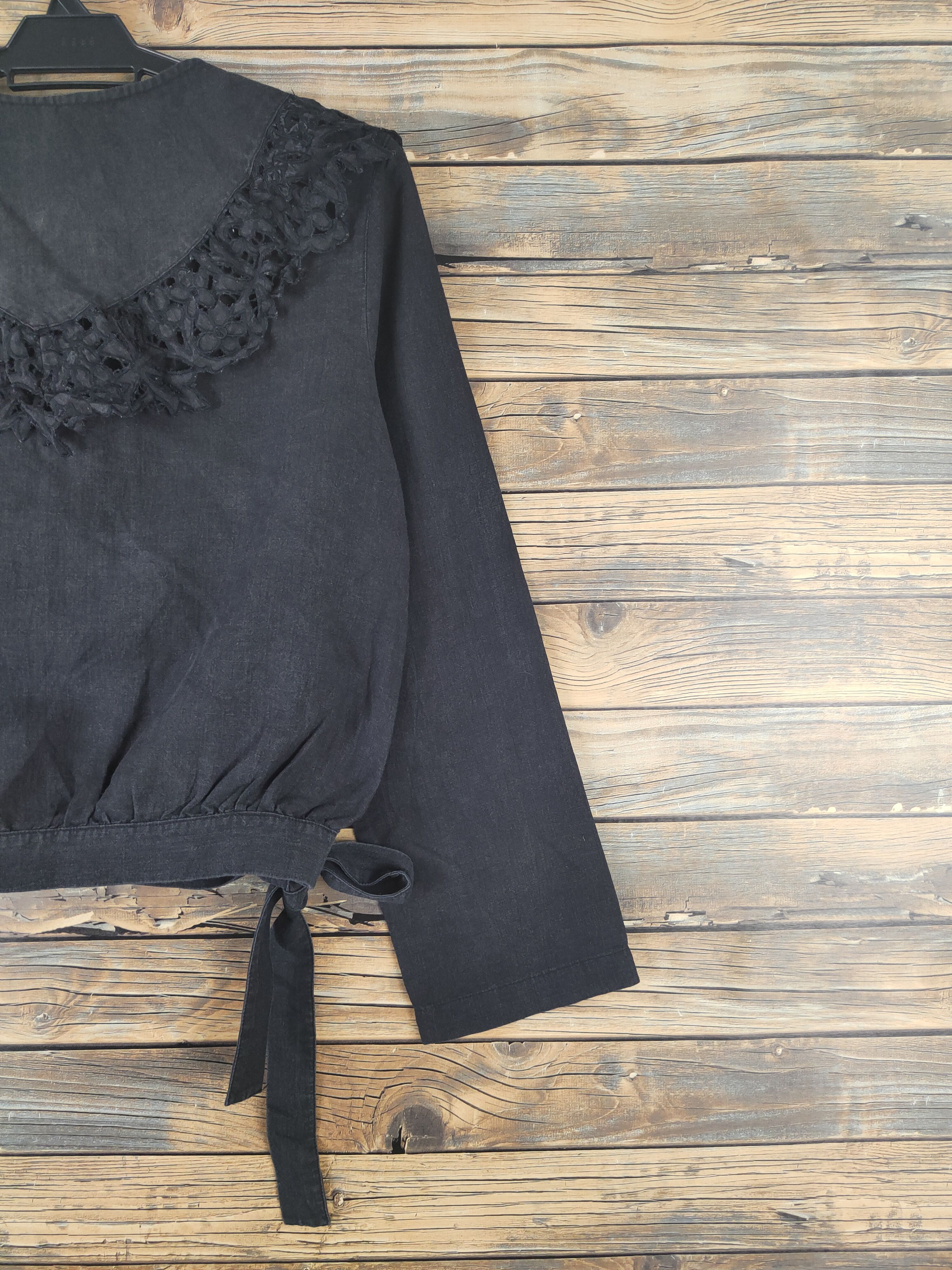 Japanese Brand × Vintage Vintage & Luxury Design Rekisama Black Blouses Size M / US 6-8 / IT 42-44 - 10 Thumbnail