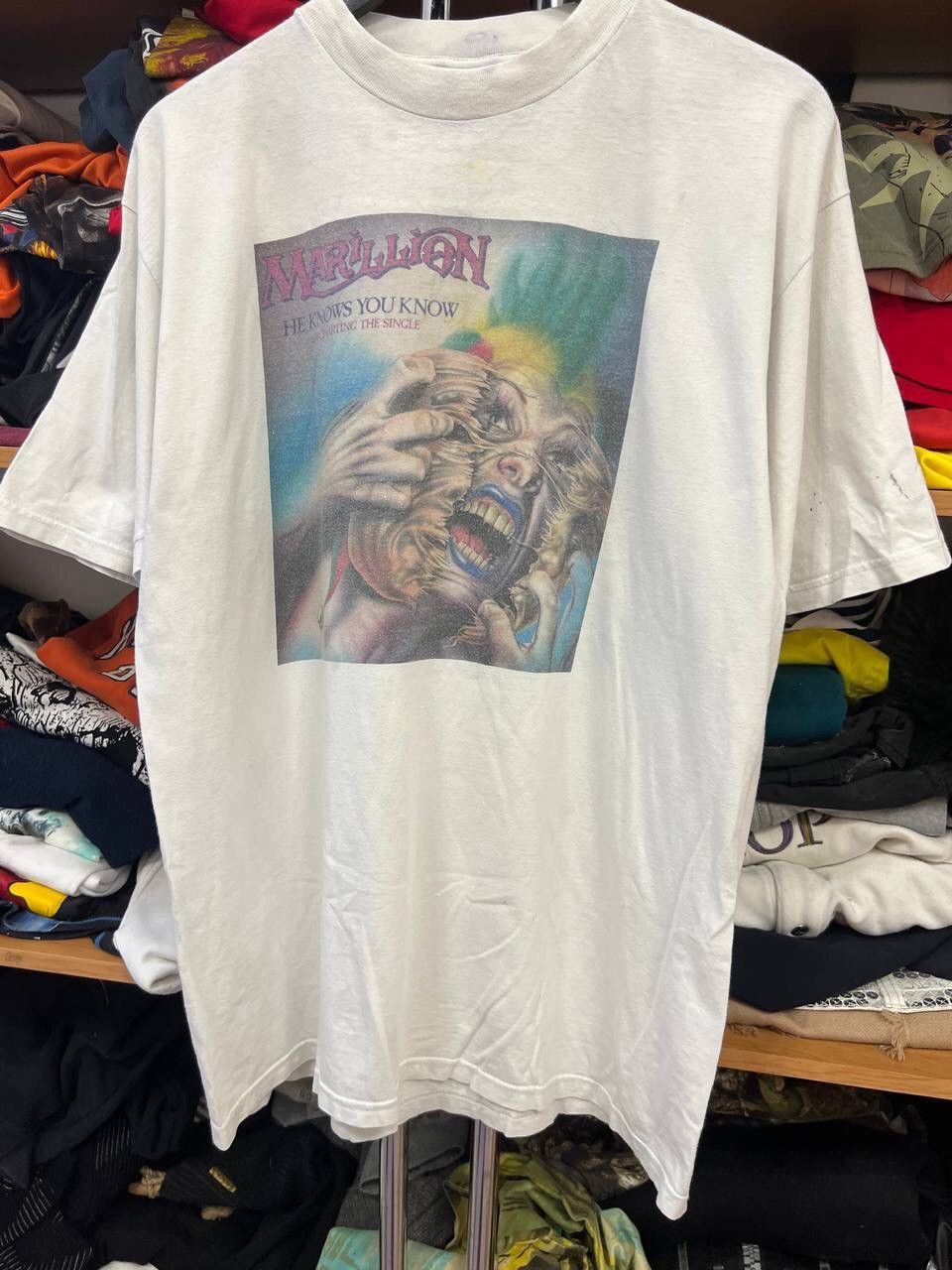 Band Tees 90S VINTAGE MARILLION BAND T SHIRT Size US XL / EU 56 / 4 - 4 Thumbnail