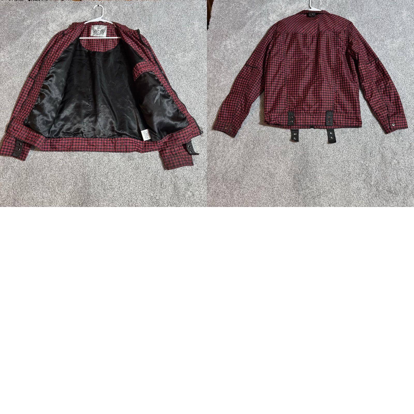 Vintage Xios Jacket Women Medium Red Biker Tattoo Punk Y2K Look Edgy Full Zip Pockets Short Jacket Vintage No Seasoned Casual City Outdoor Regular Size M / US 6-8 / IT 42-44 - 8 Thumbnail