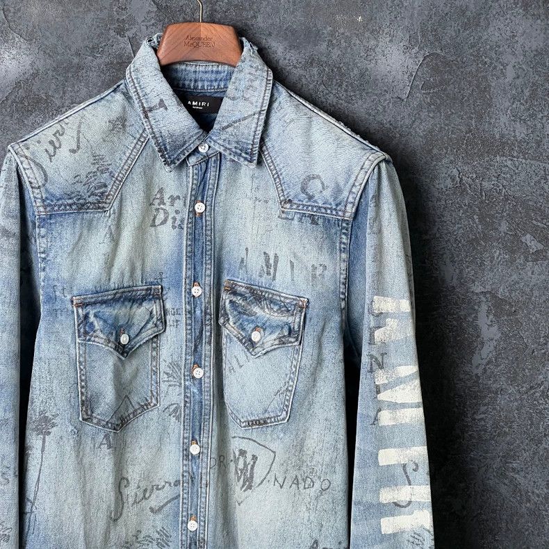 Amiri Amiri Blue Cotton Denim Jacket Size US M / EU 48-50 / 2 - 3 Thumbnail