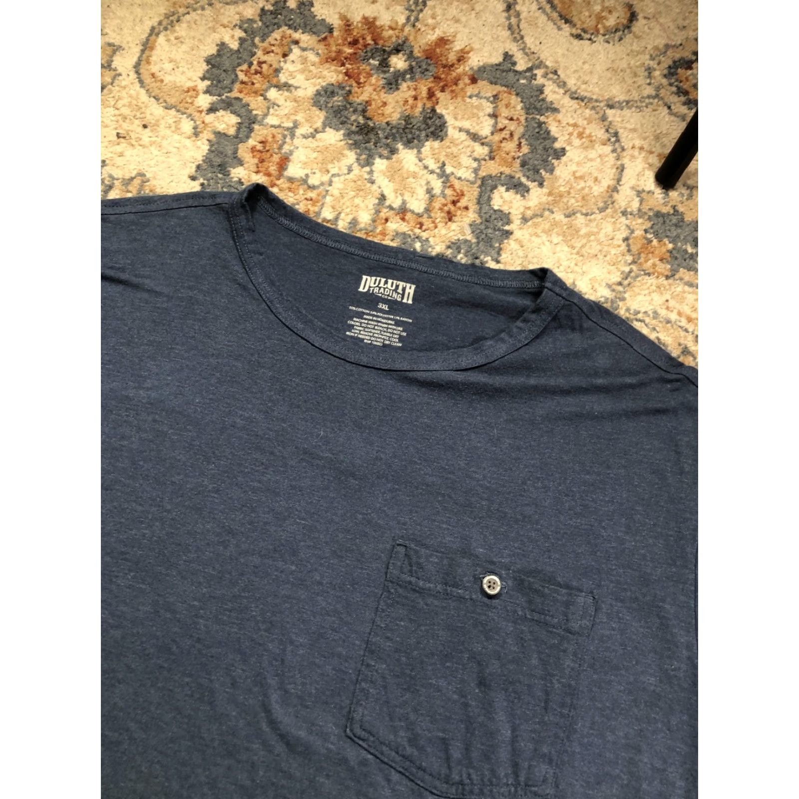Duluth Trading Company Duluth Trading Co Shirt Mens 3XL Blue Long Sleeve Pocket Tagless Crewneck Tee Size US XXL / EU 58 / 5 - 6 Thumbnail
