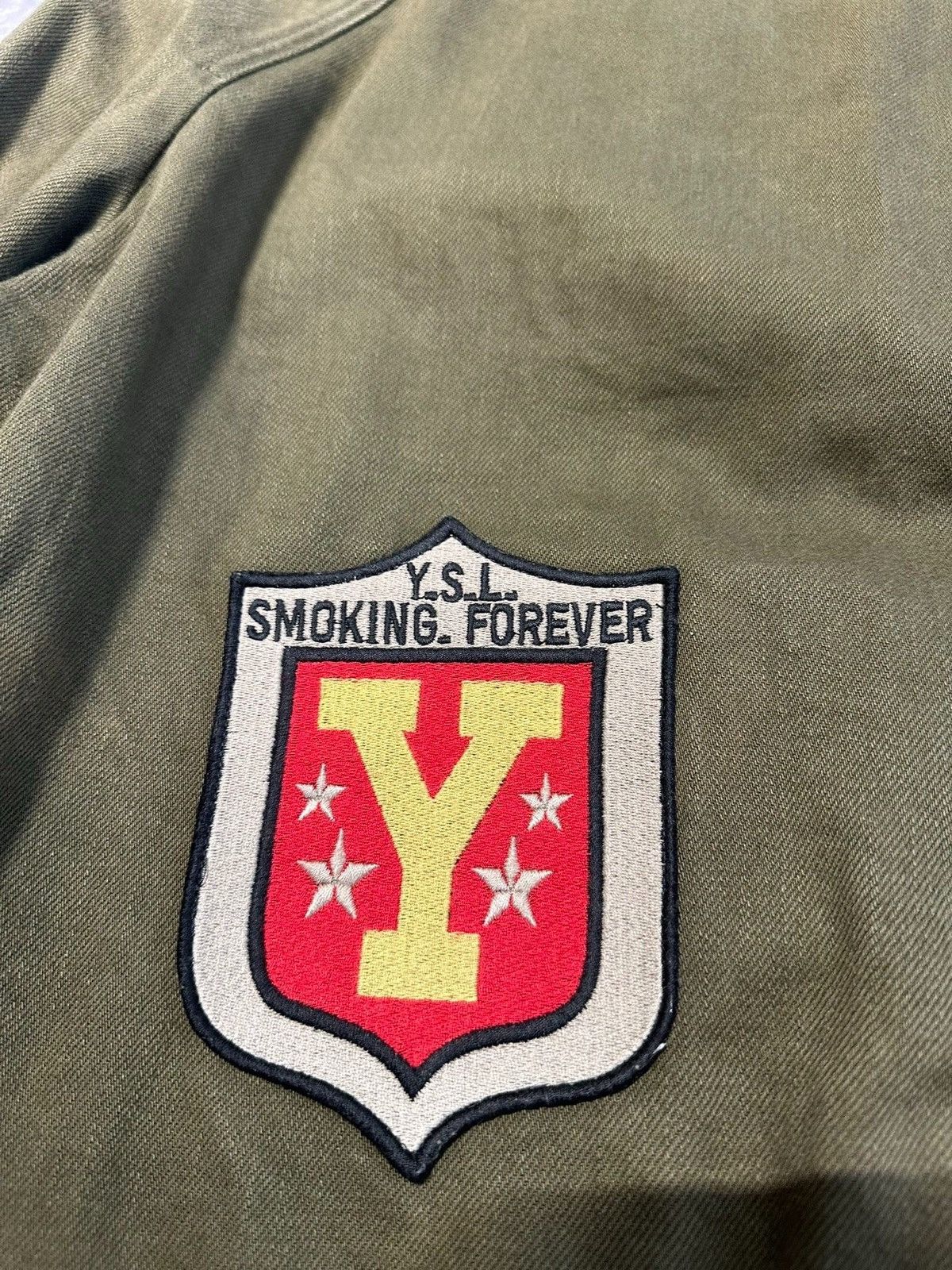 Saint Laurent Paris Saint Laurent Paris multi-patch military teddy jacket Size US S / EU 44-46 / 1 - 6 Thumbnail