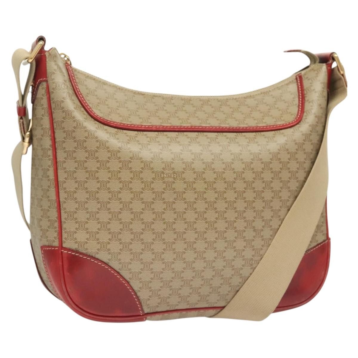 Celine CELINE Macadam Canvas Shoulder Bag Beige Gold Size ONE SIZE - 1 Thumbnail