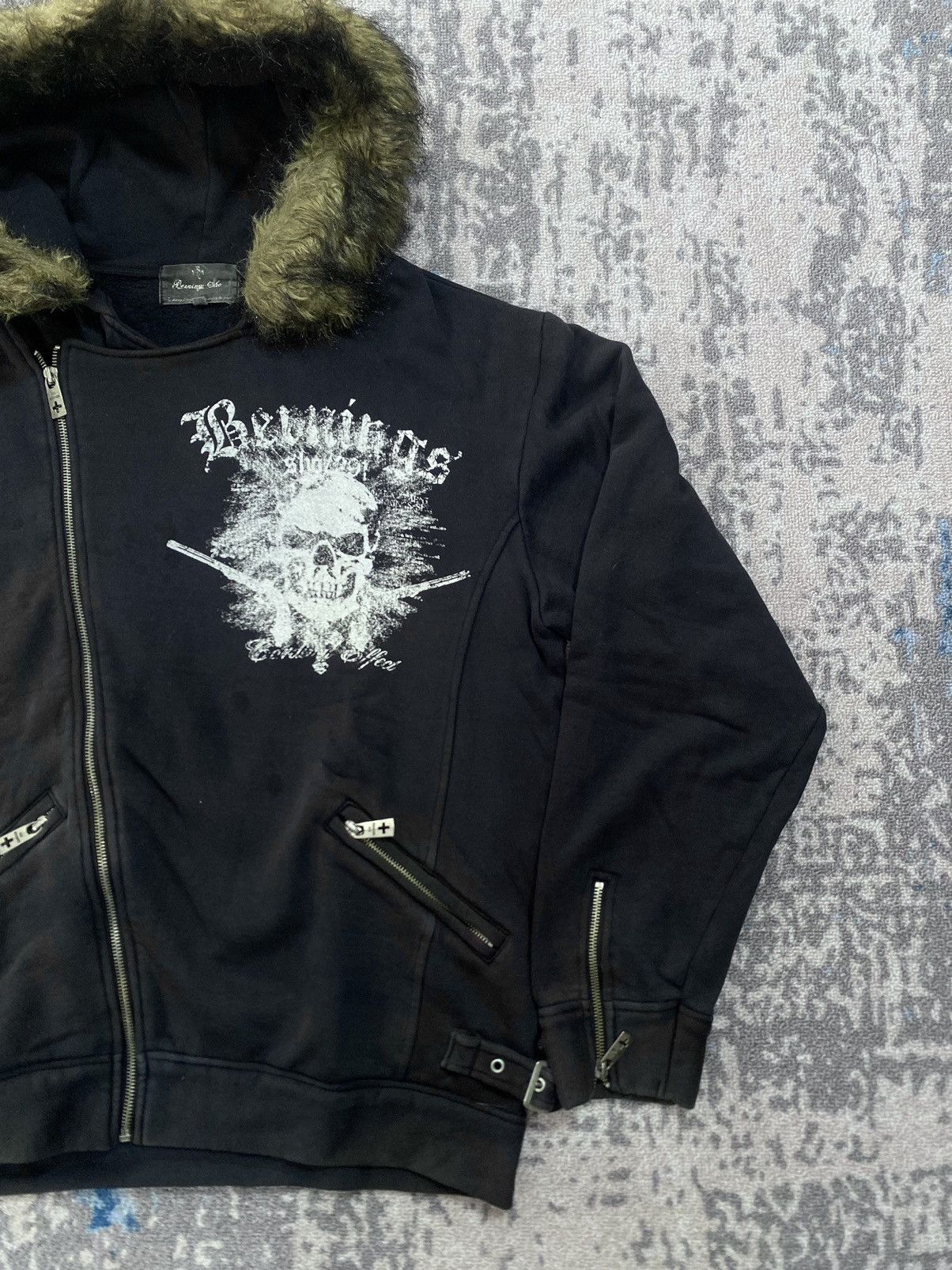Japanes Bernings Sho Fur Hoodie Vkei Gothic Kmrii Style