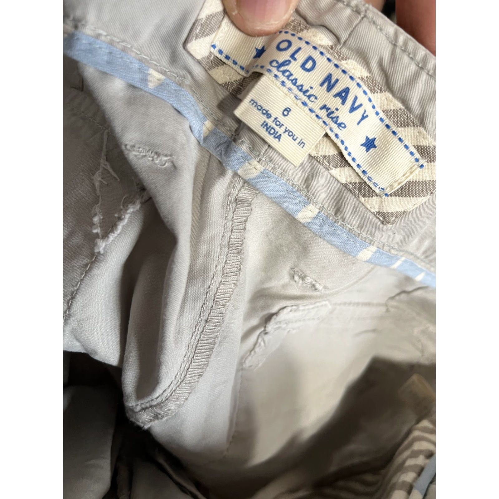 Old Navy VTG Old Navy Khakis Pants Wide-Leg Mid Rise Beige 6 Women Vintage Grunge 90s College Geek Hipster Casual Workwear Pants Size 28" / US 6 / IT 42 - 5 Thumbnail
