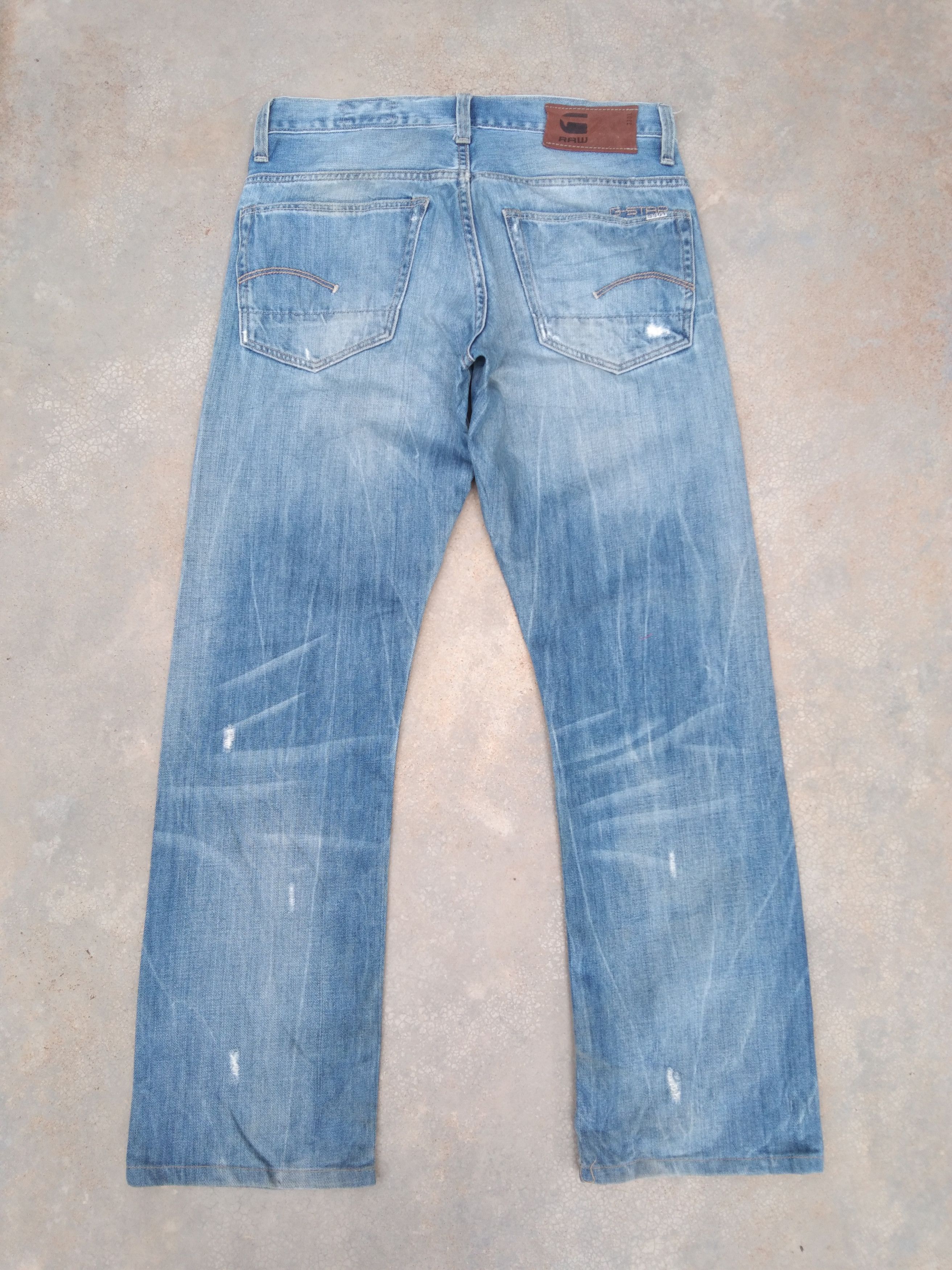 G-Star 3301 G Star Raw Denim Distressed Jeans 30x29 Size US 30 / EU 46 - 2 Thumbnail