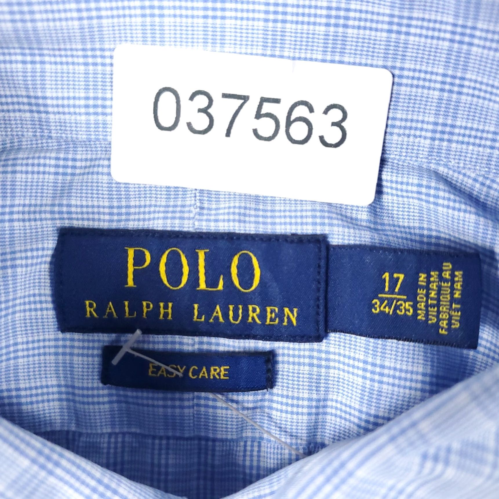Ralph Lauren Ralph Lauren Dress Shirt Mens 17 Blue Plaid Long Sleeve Button-Down Casual Workwear Size 46R - 8 Thumbnail