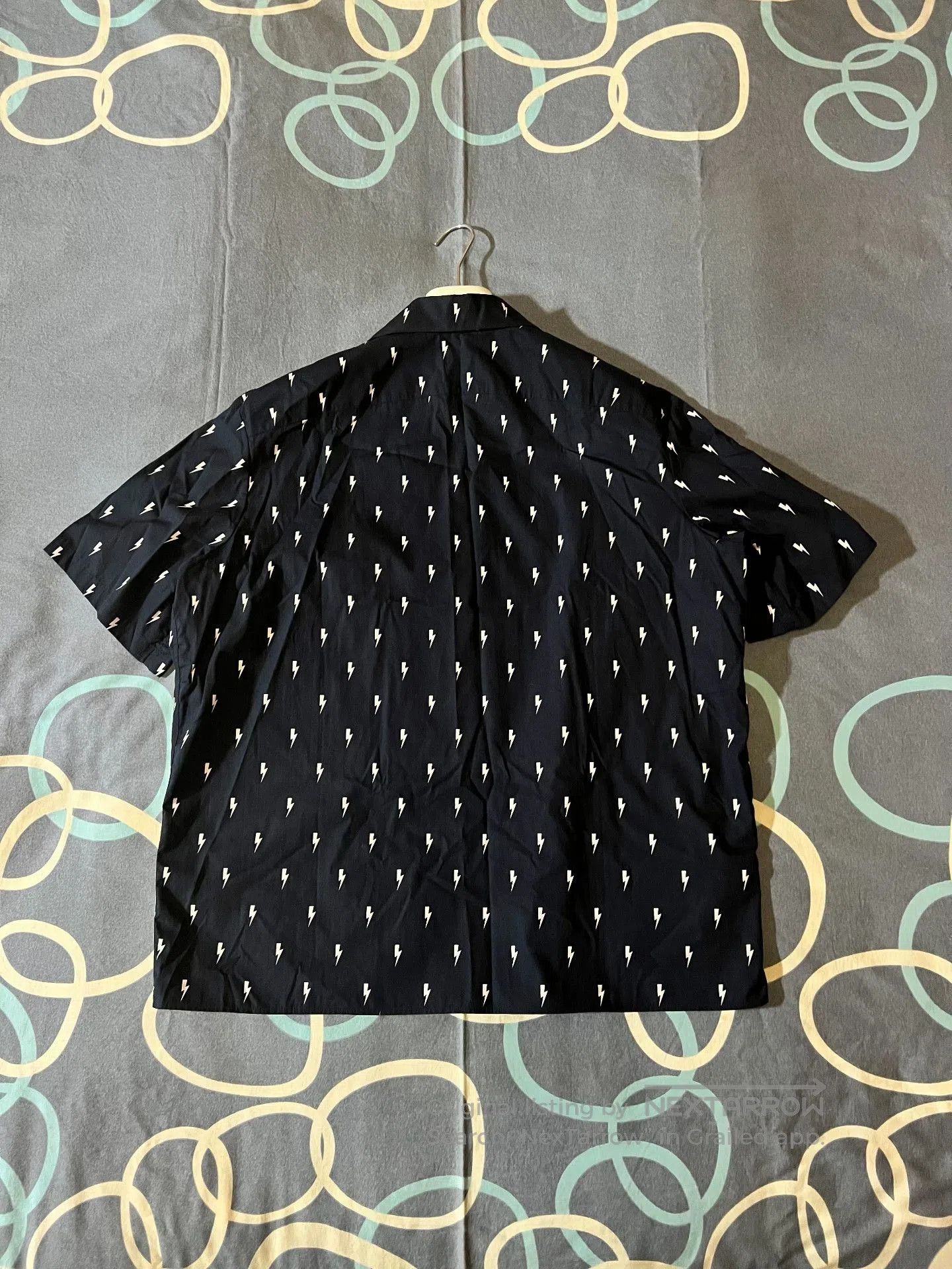 Neil Barrett Neil Barrett Small Lightning Jacquard Short-Sleeve Shirt. Size US L / EU 52-54 / 3 - 3 Thumbnail