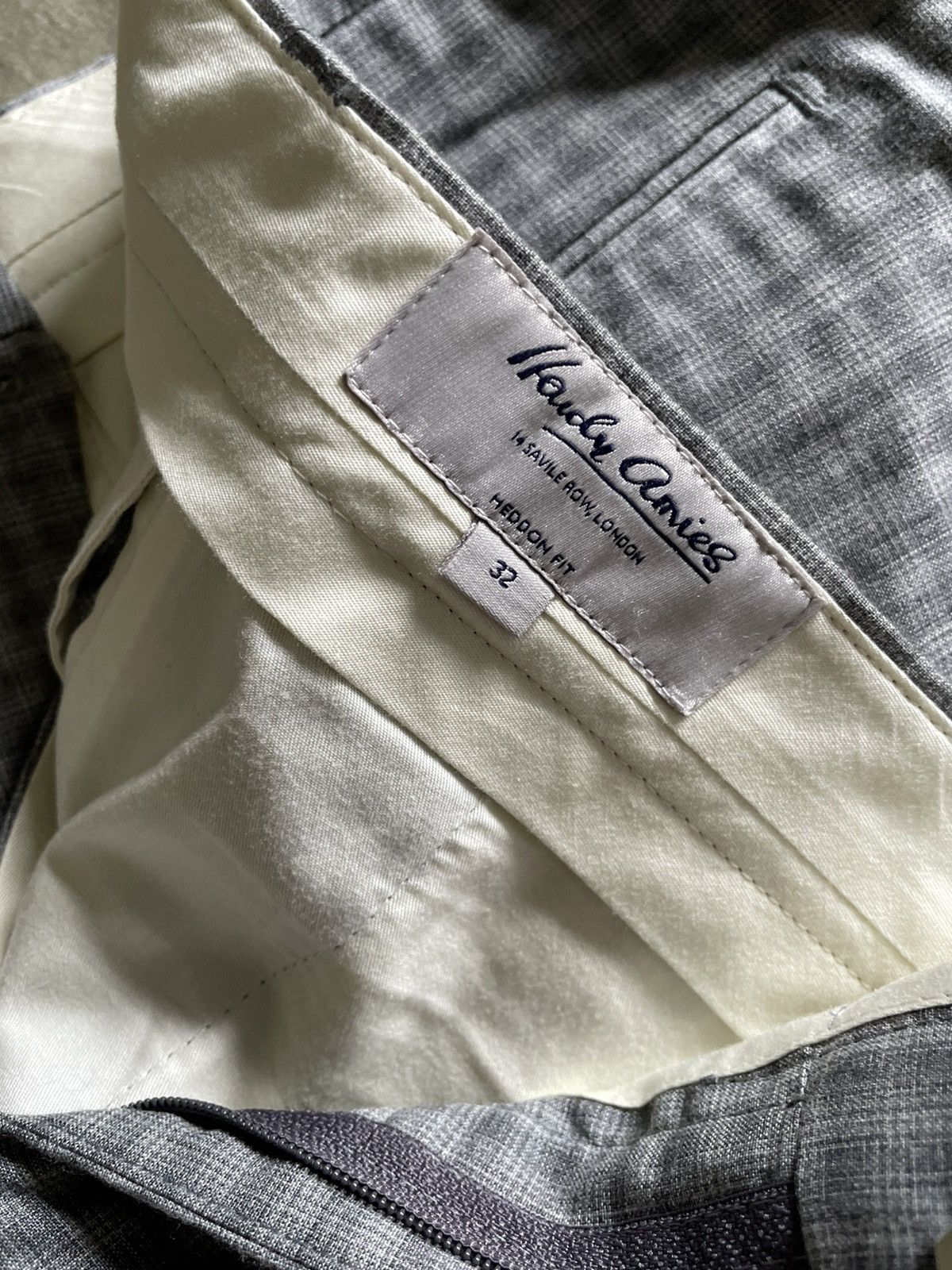 Hardy Amies Men’s 🇬🇧 Hardy Amies Heddon Fit Checks Suit Trouser Sz 32 Size 38S - 2 Thumbnail