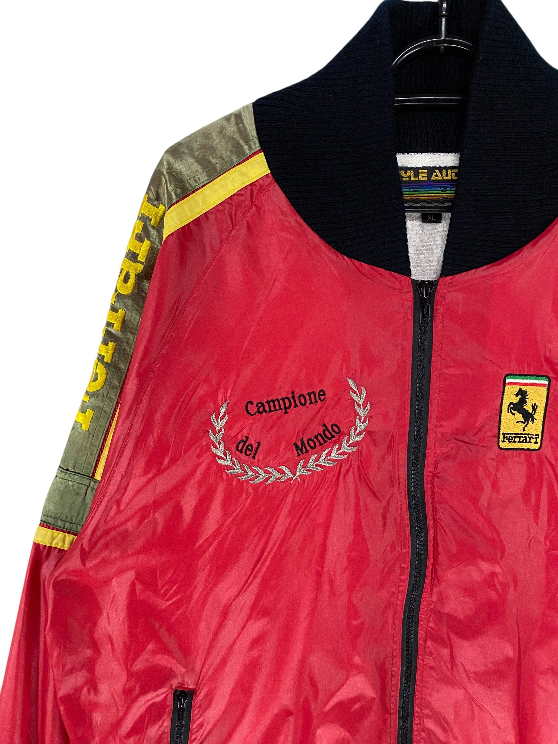 Ferrari × Vintage 80s Style Auto Ferrari campione del mundo satin jacket Size US XL / EU 56 / 4 - 5 Thumbnail