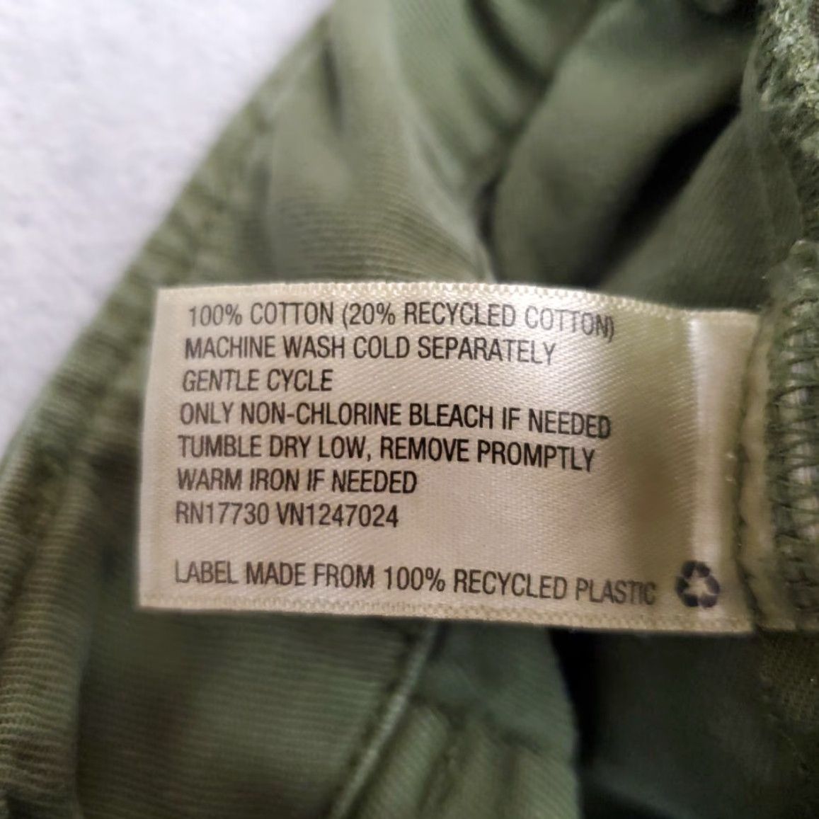 Vintage Women Pants Sz 6 Green Denim Wide Leg Button Fly 90s Retro Y2K Cargo Double Knee Cotton Jeans Tailored? Size 28" / US 6 / IT 42 - 5 Thumbnail
