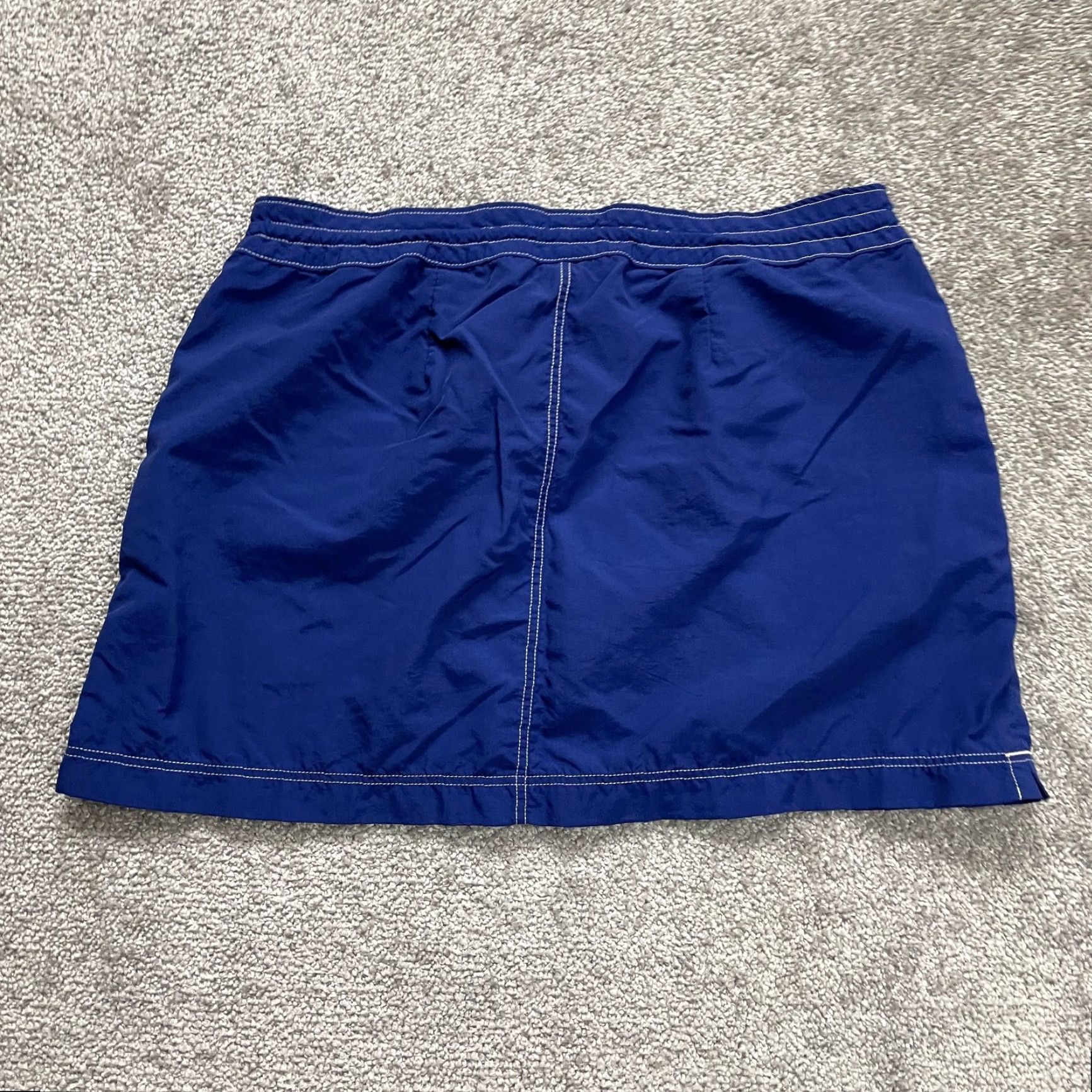 Lands' End VINTAGE Lands' End Swimwear Women's Swim Skirt Size 6 Blue Nylon Pockets Drawstring 90s Girls Size 28" / US 6 / IT 42 - 2 Thumbnail