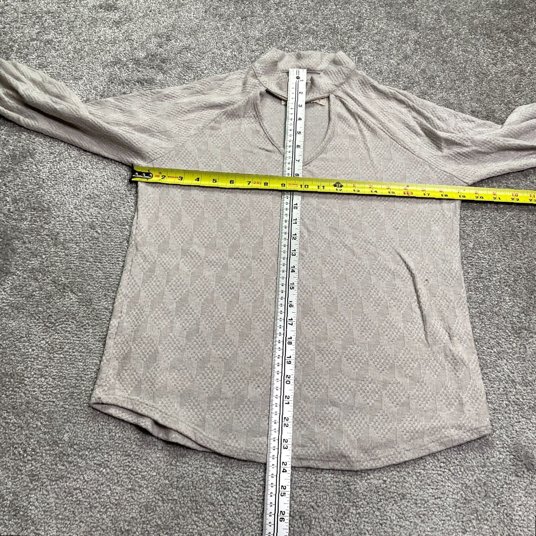 Vintage Cupio Sweater Womens Medium Gray Waffle-Knit Raglan Long Sleeve Casual Pullover Size M / US 6-8 / IT 42-44 - 5 Thumbnail