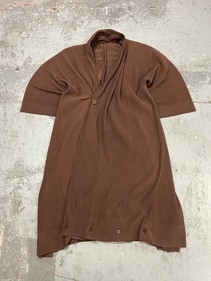 Issey Miyake Issey Miyake Brown Plissed Jacket Size US M / EU 48-50 / 2 - 3 Thumbnail