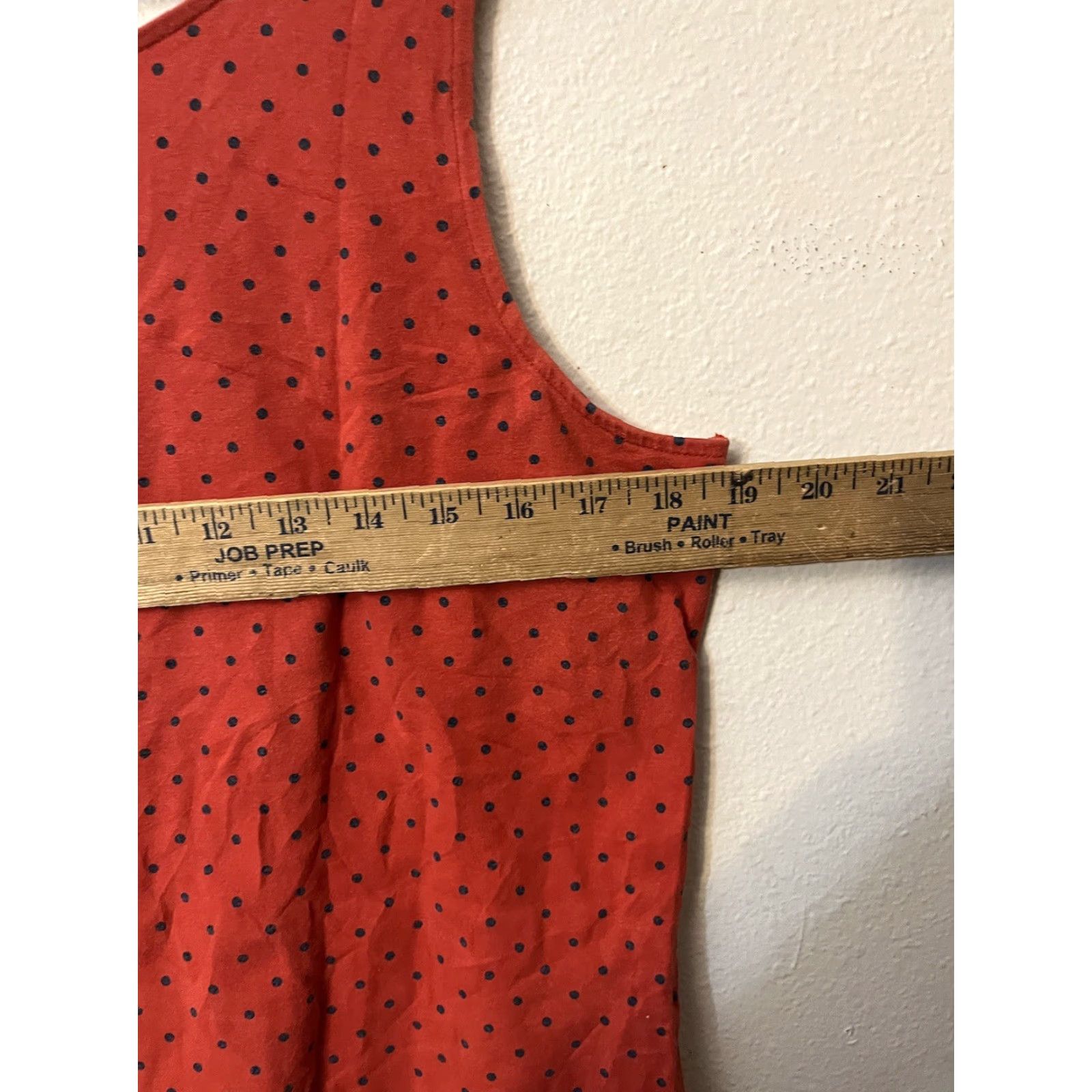 Vintage LL Bean Womens Tank Top L Orange Polka Dot Cotton Blend Sleeveless Shirt Size L / US 10 / IT 46 - 5 Thumbnail