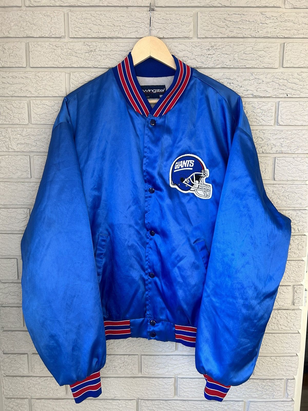 NFL × Vintage Vintage 80s New York Giants Satin NFL Jacket Size US L / EU 52-54 / 3 - 1 Thumbnail