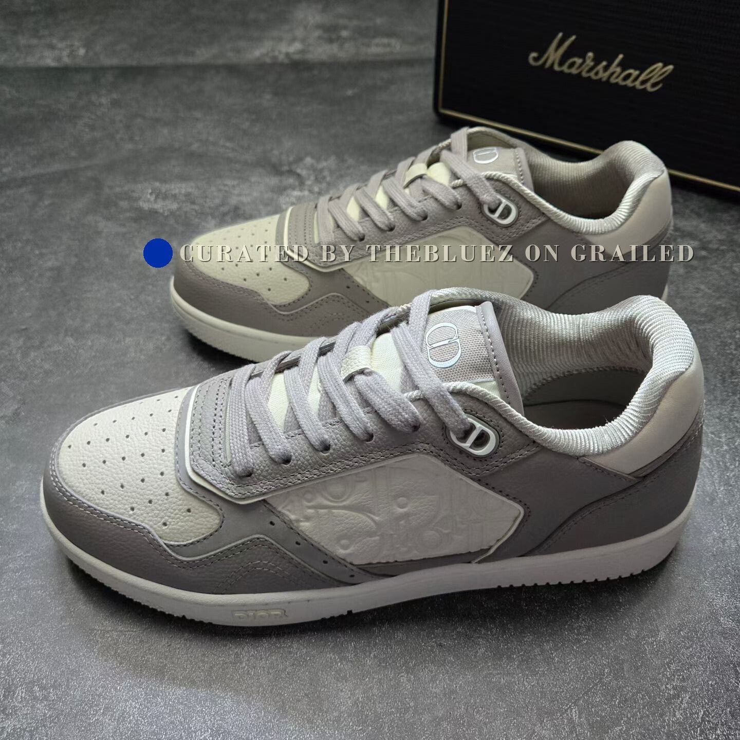 Dior Dior B27 New Gray White Embossed Size US 8 / EU 41 - 1 Thumbnail