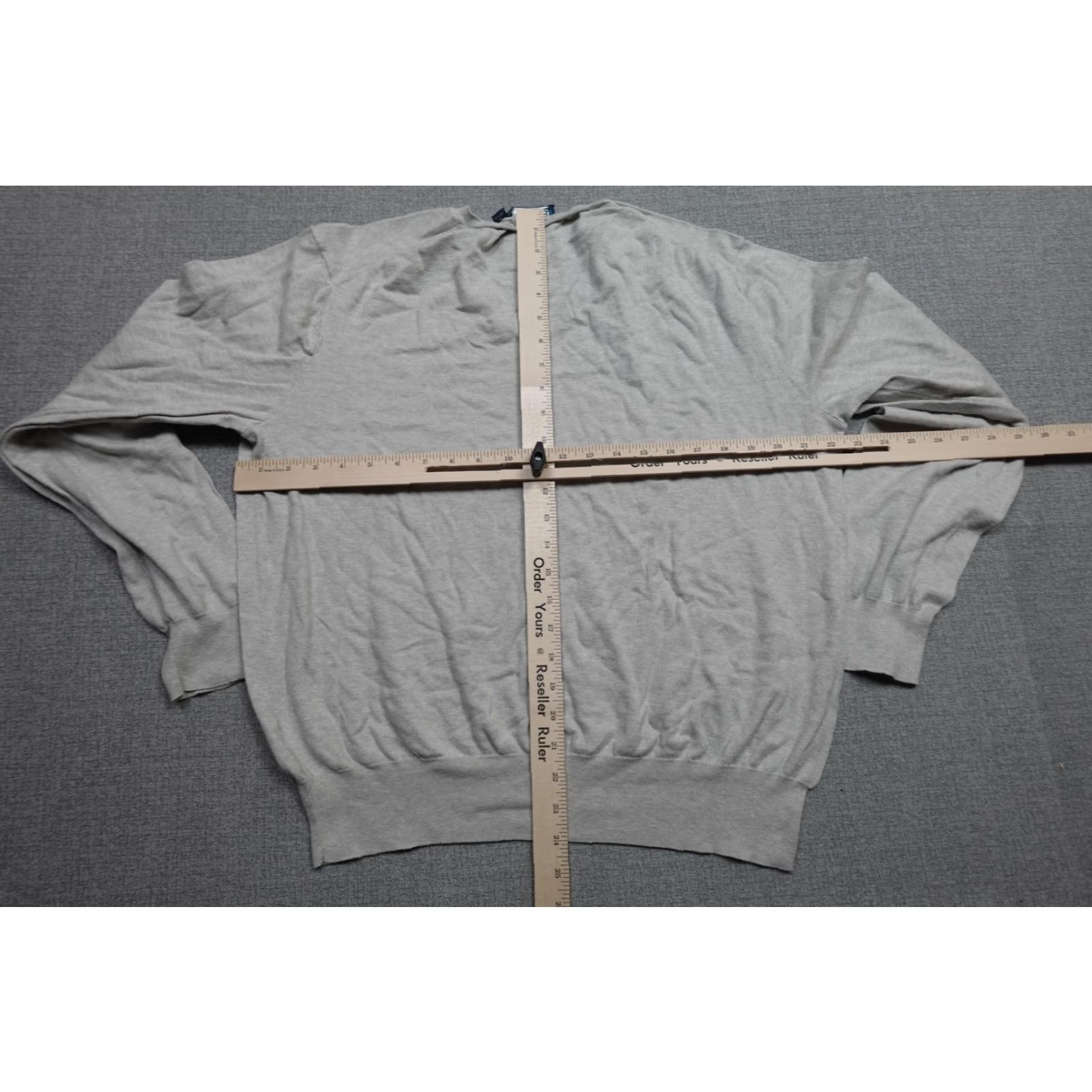 Polo Ralph Lauren Polo Ralph Lauren Sweater Mens L Gray V-Neck 100% Pima Cotton Pony Logo Knit Pullover Classic Casual Size US L / EU 52-54 / 3 - 5 Thumbnail